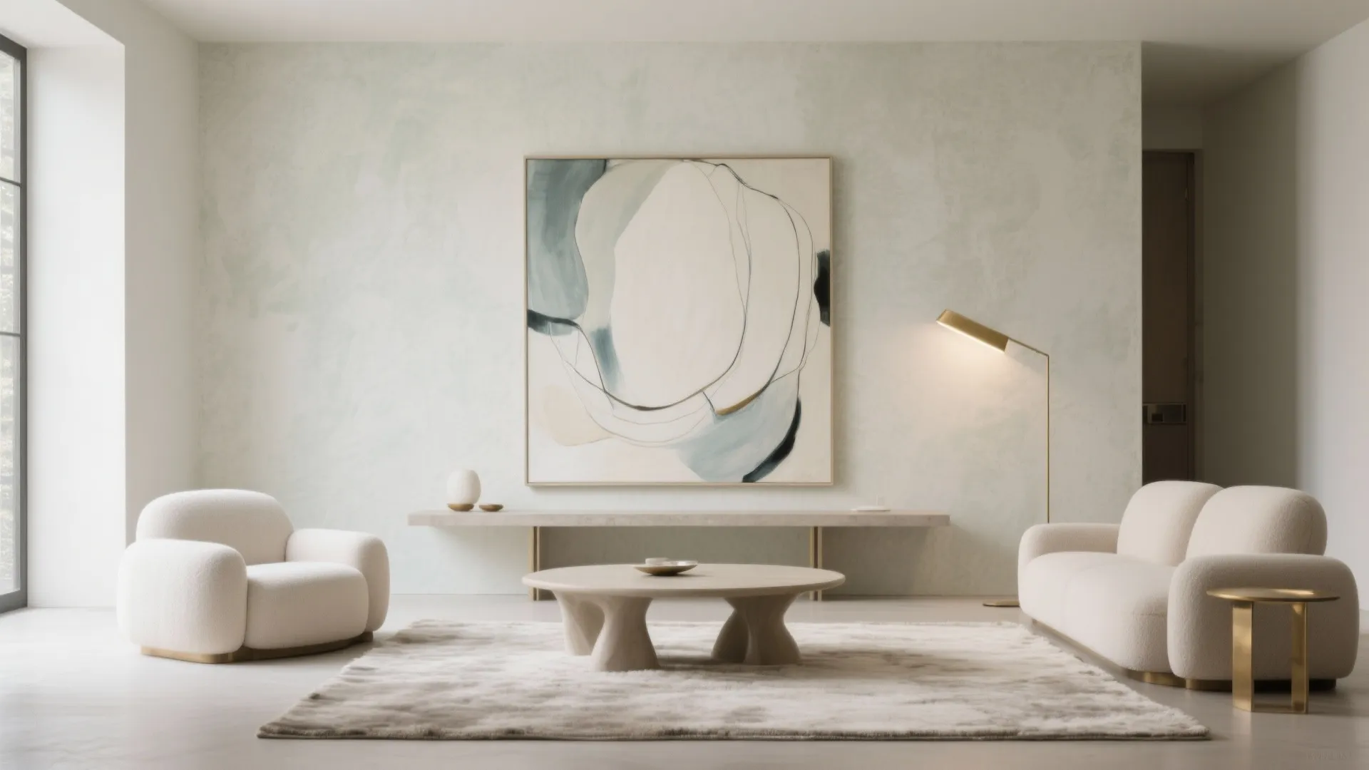 4) Curated Art and Texture Walls