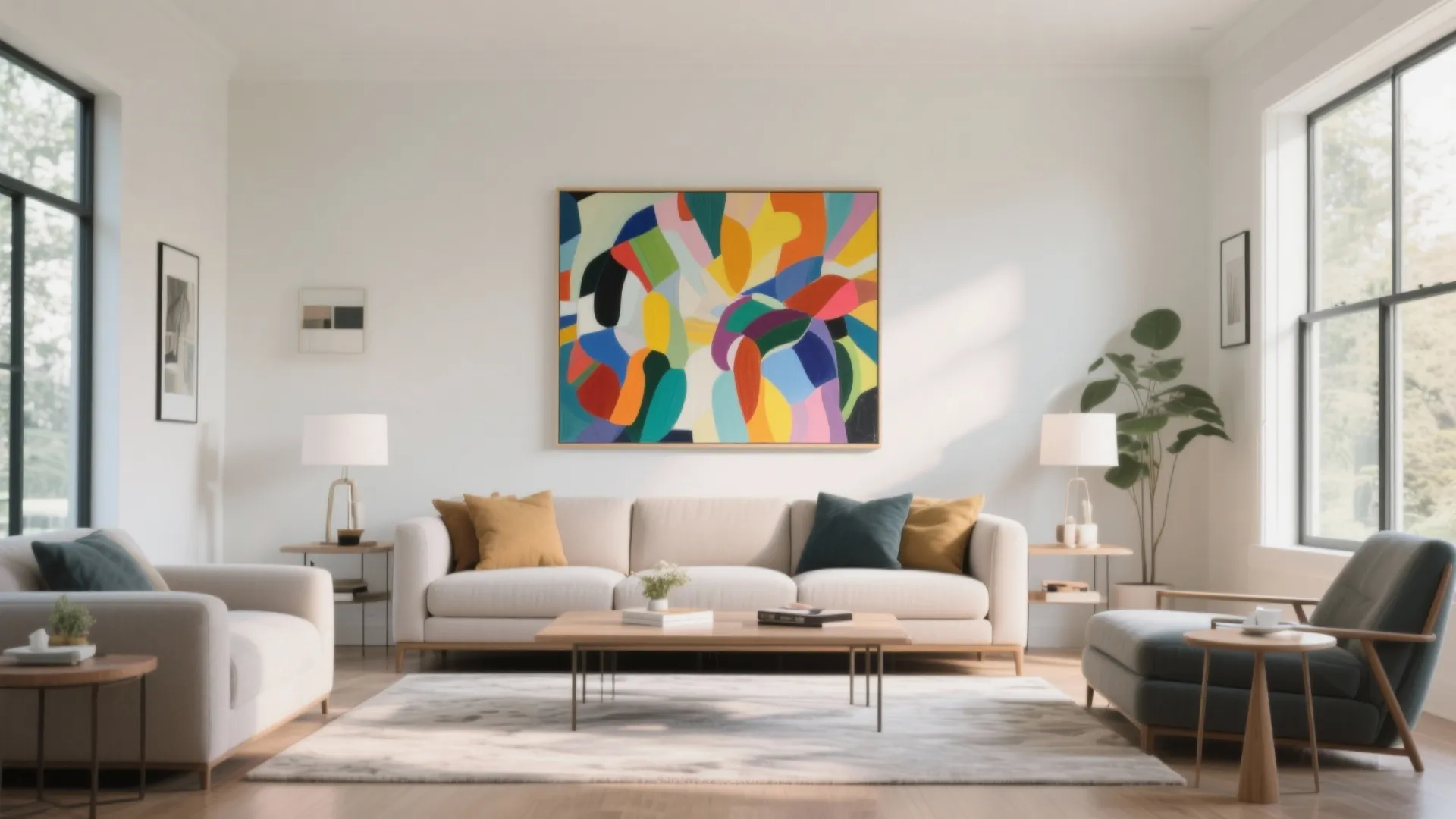 10. Statement Art Piece as a Focal Point