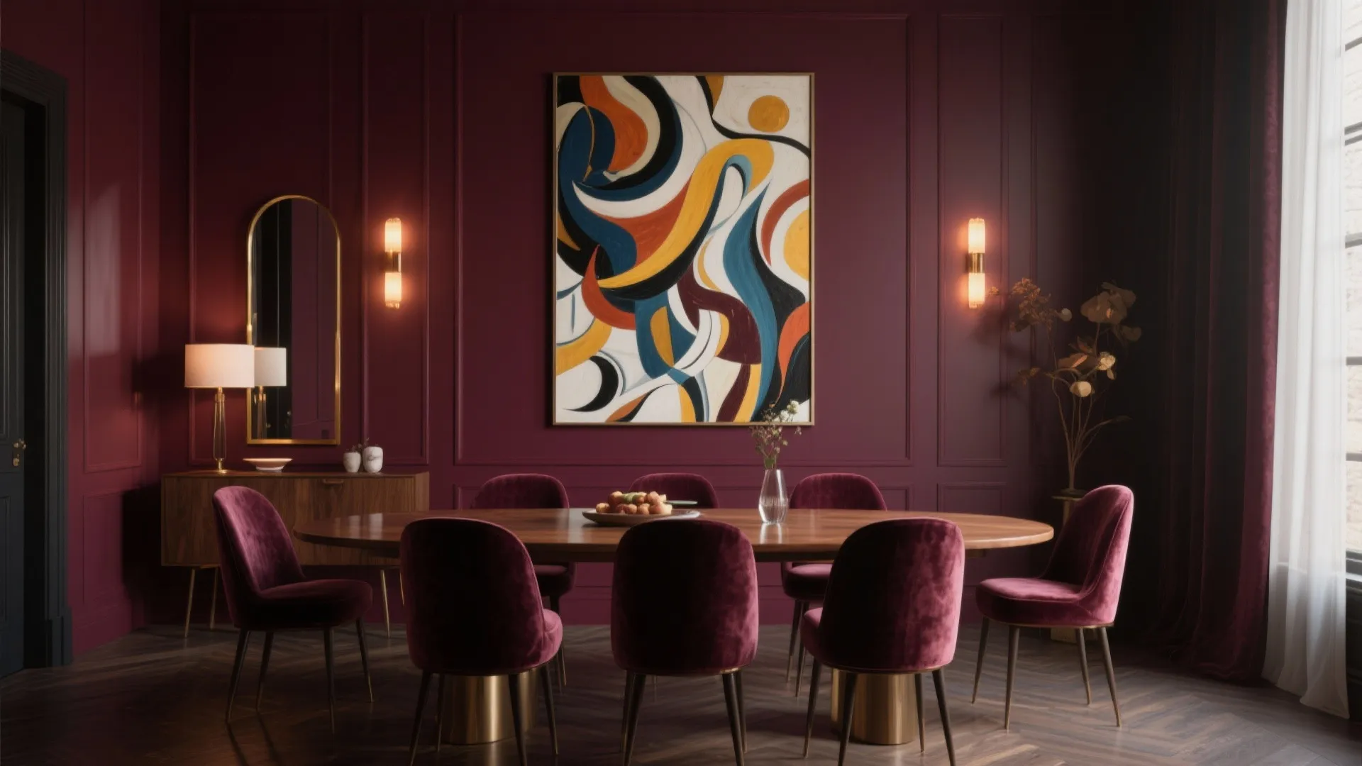 4. Statement Art & Large Mirrors