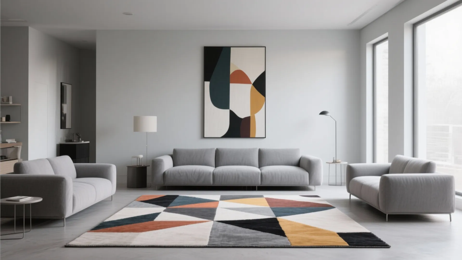 10. Statement Art Rug