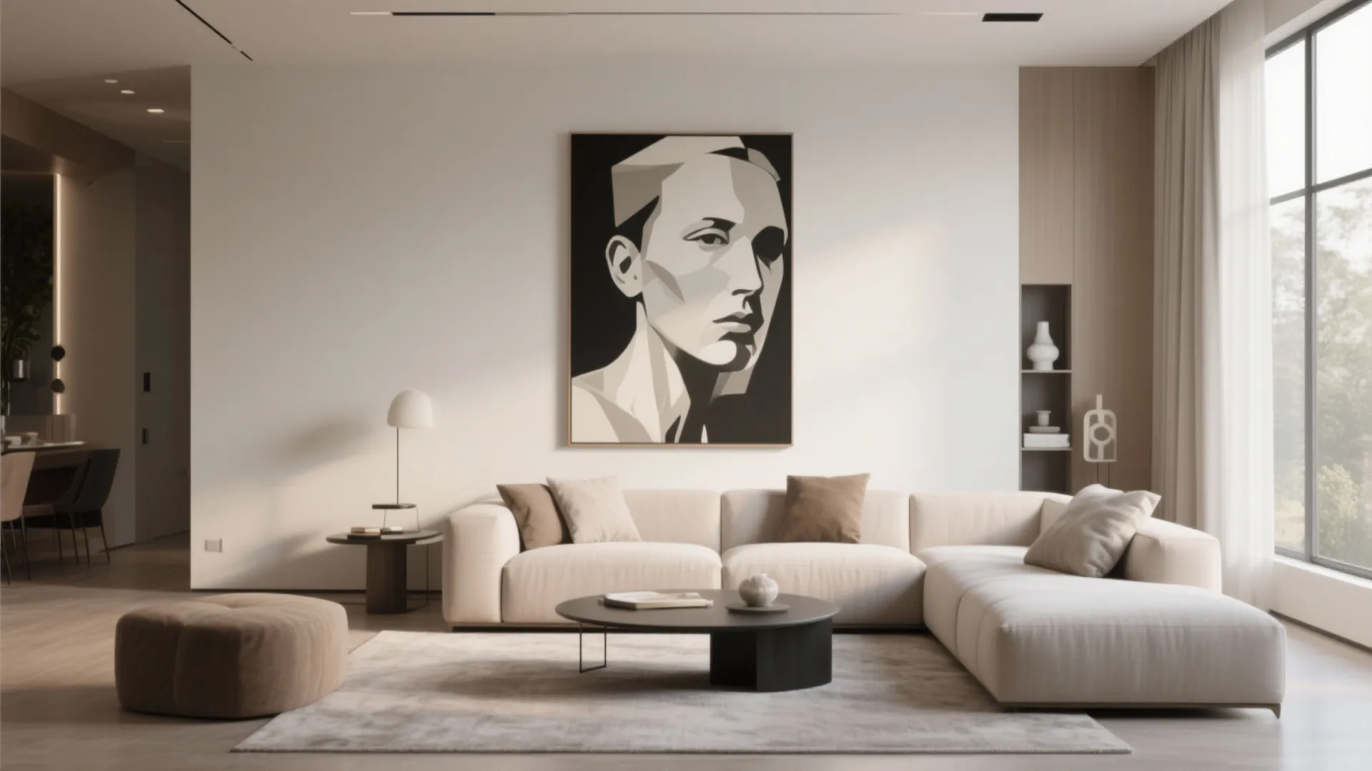 7. Statement Art on Short Walls