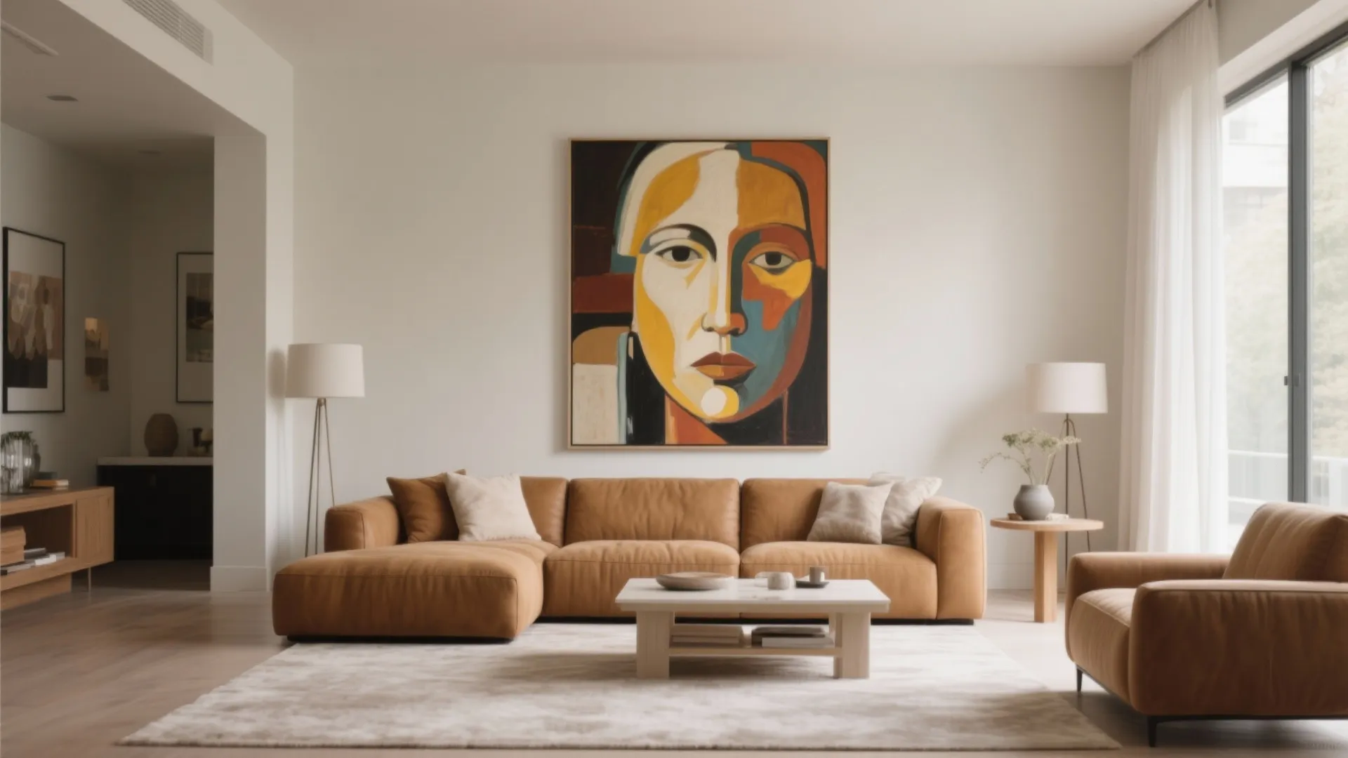 9. Statement Artwork Above the Sofa