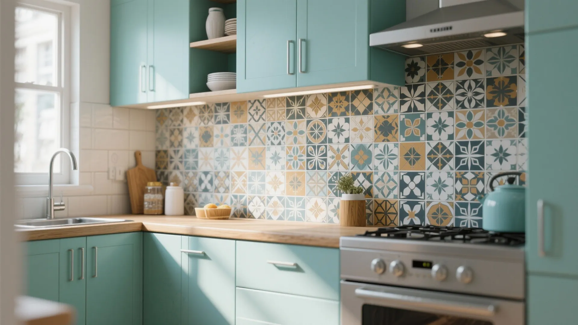 8. Statement Backsplashes