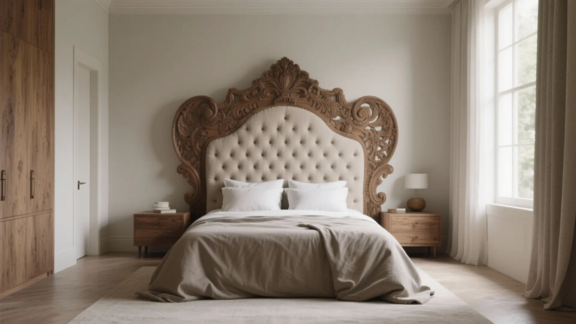3. Statement Bed and Headboard
