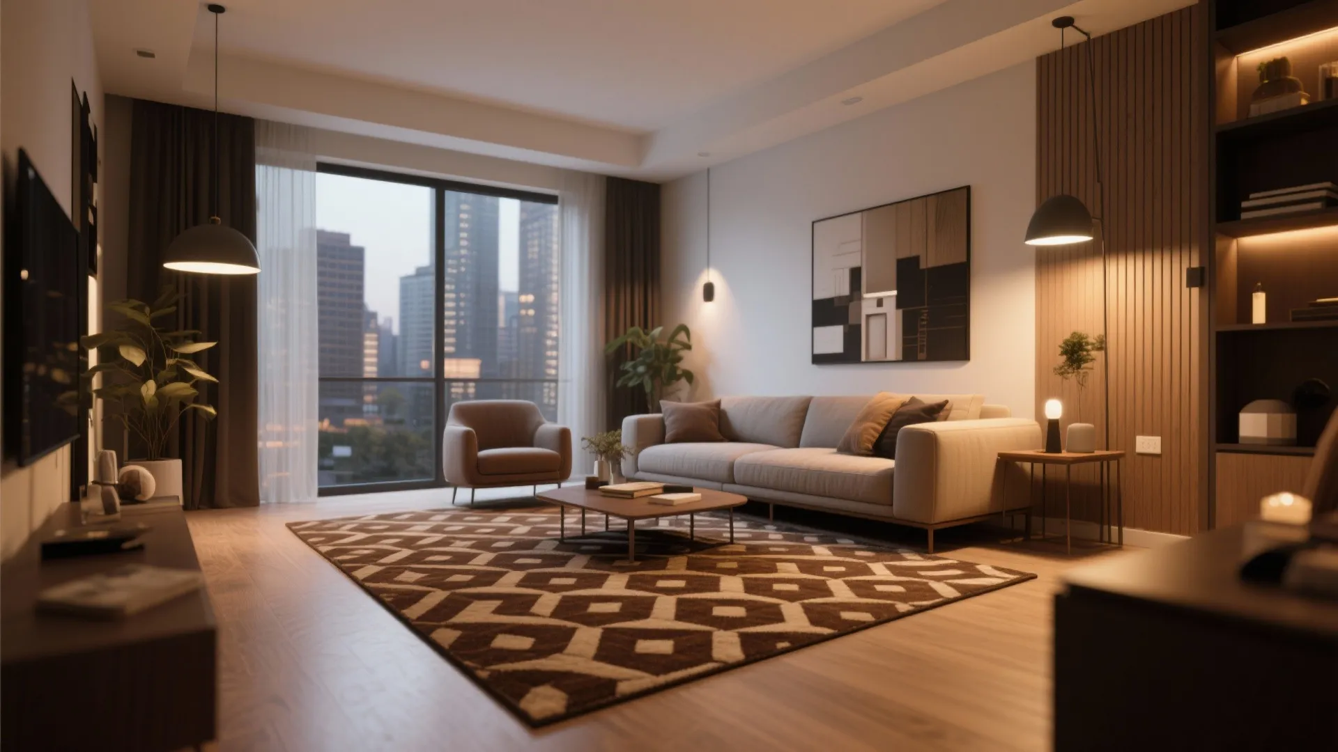 8. Statement Brown Area Rug