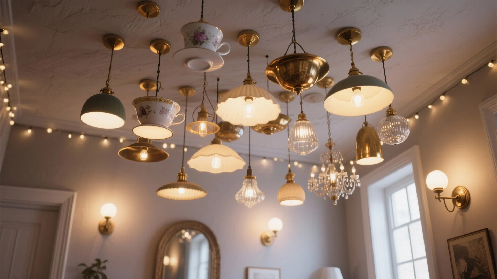 4. Statement Ceiling & Lighting