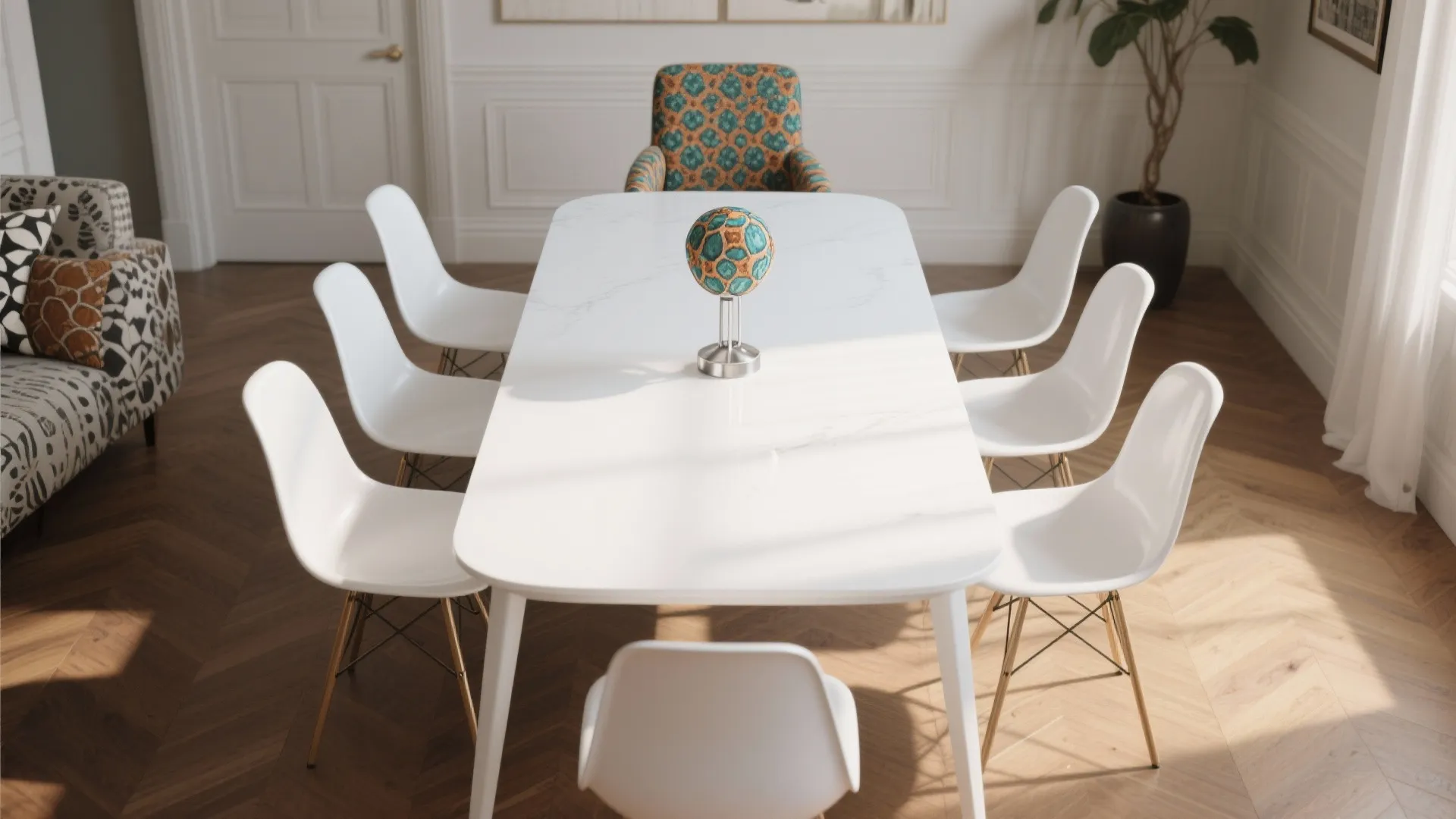 4. Mix in one statement chair