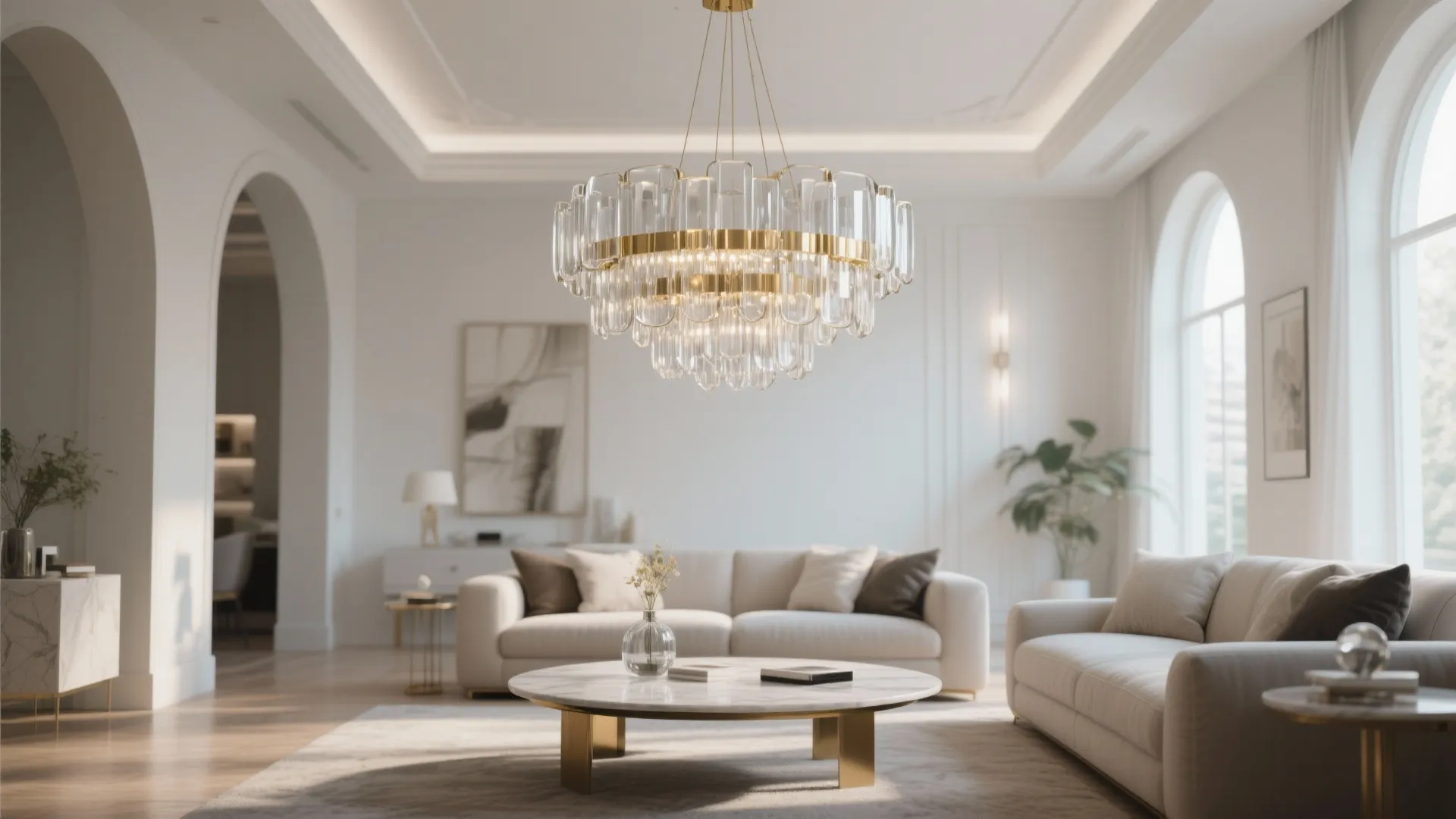2. Statement Chandelier