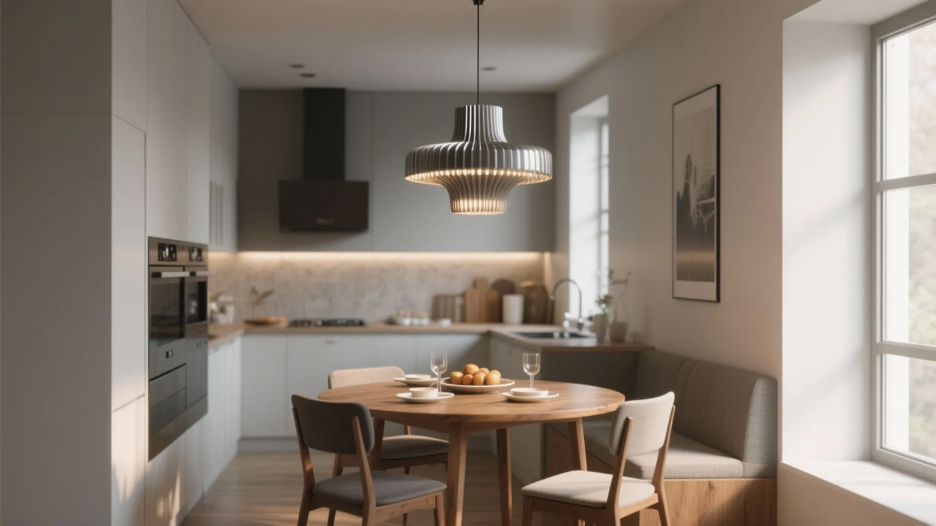 3. Statement Chandelier in an Unexpected Spot