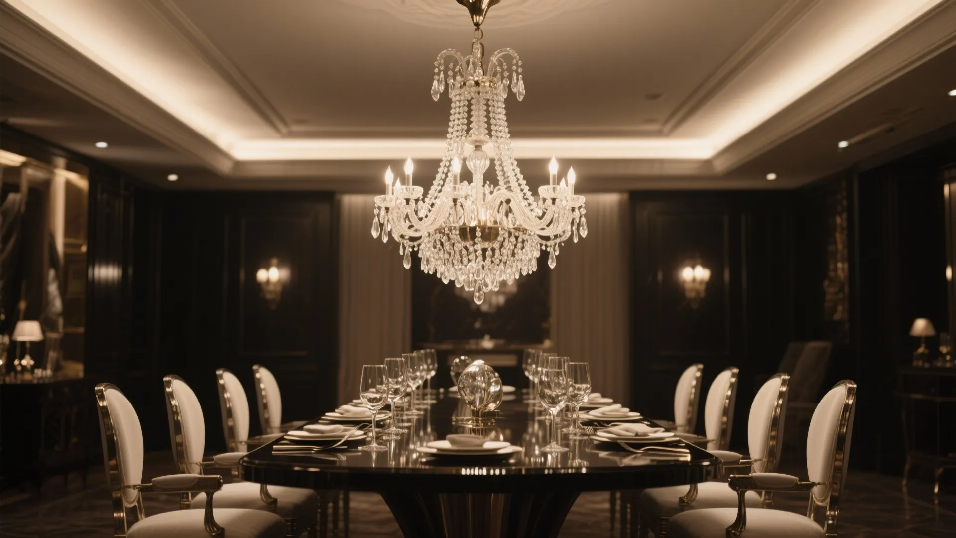 5. Statement Chandelier with Scaled Proportions