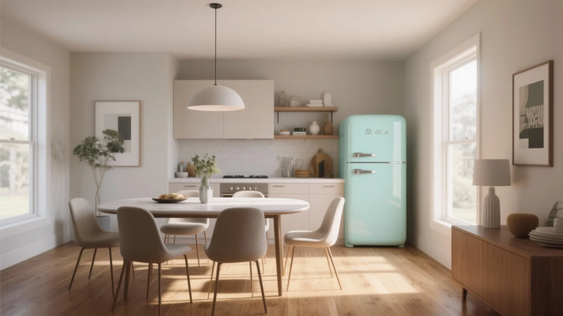3. Statement Color Fridge