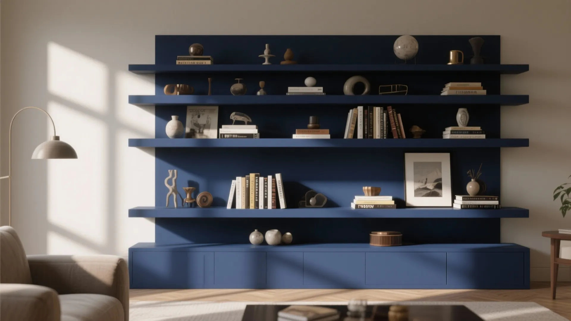 Statement Color Shelves