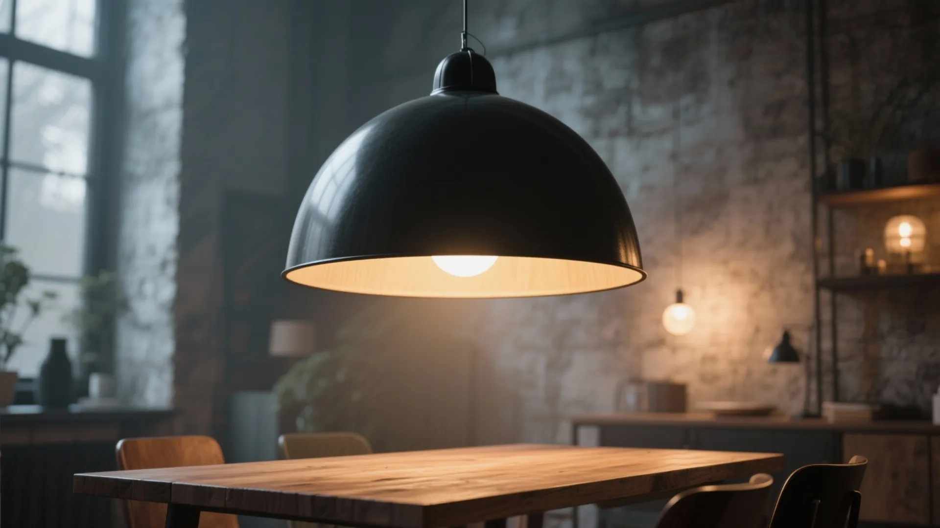 2. Statement Lighting Over Dining Table