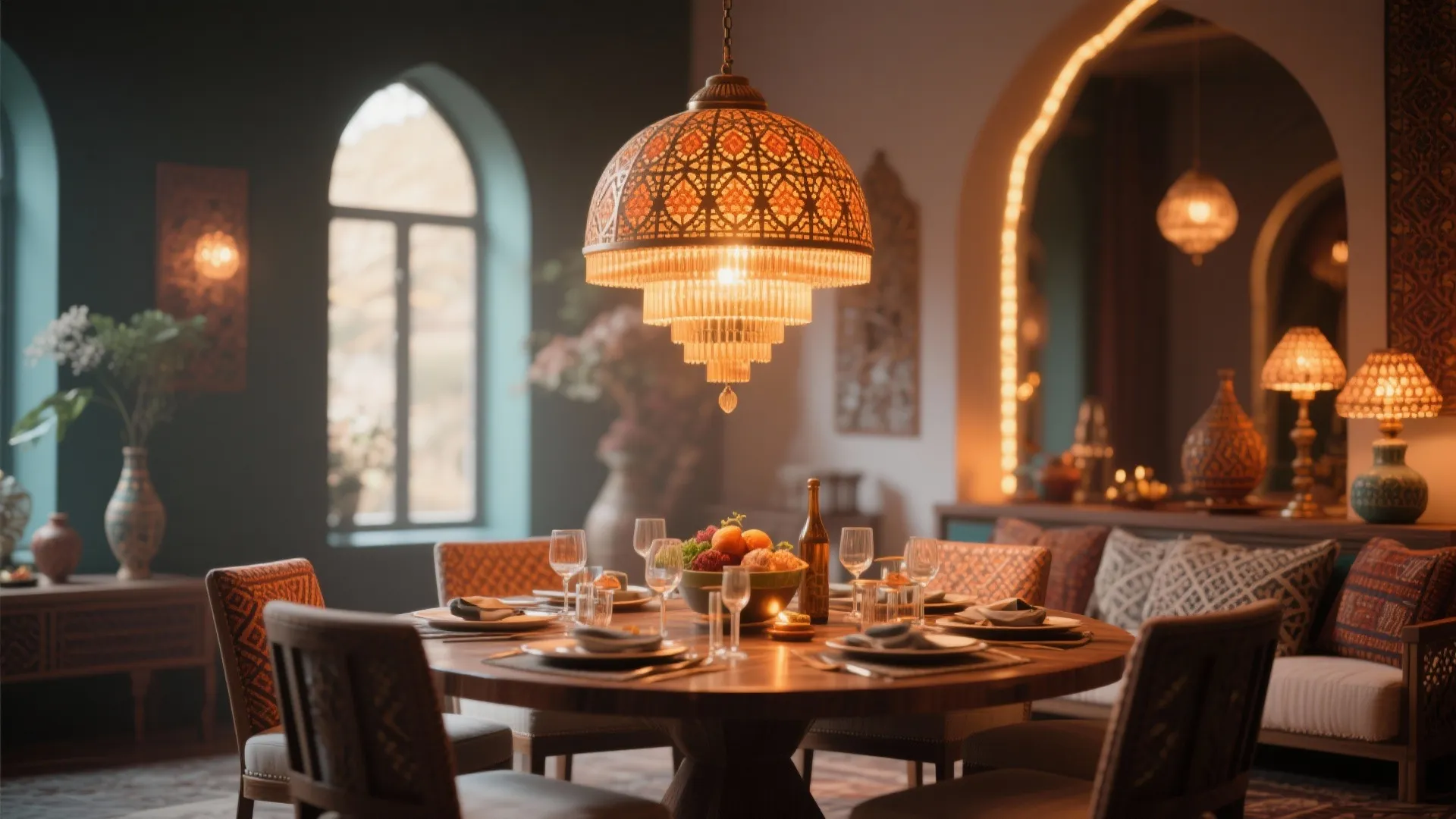 Statement Lighting Over the Table