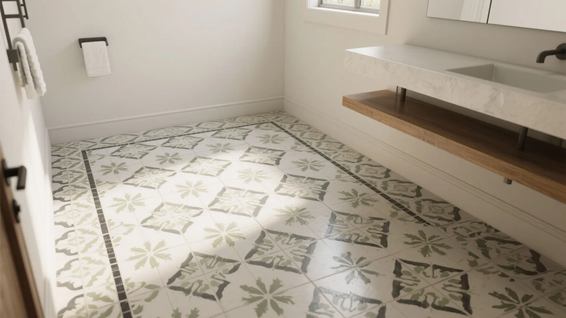 Statement graphics: encaustic-look or terrazzo fleck