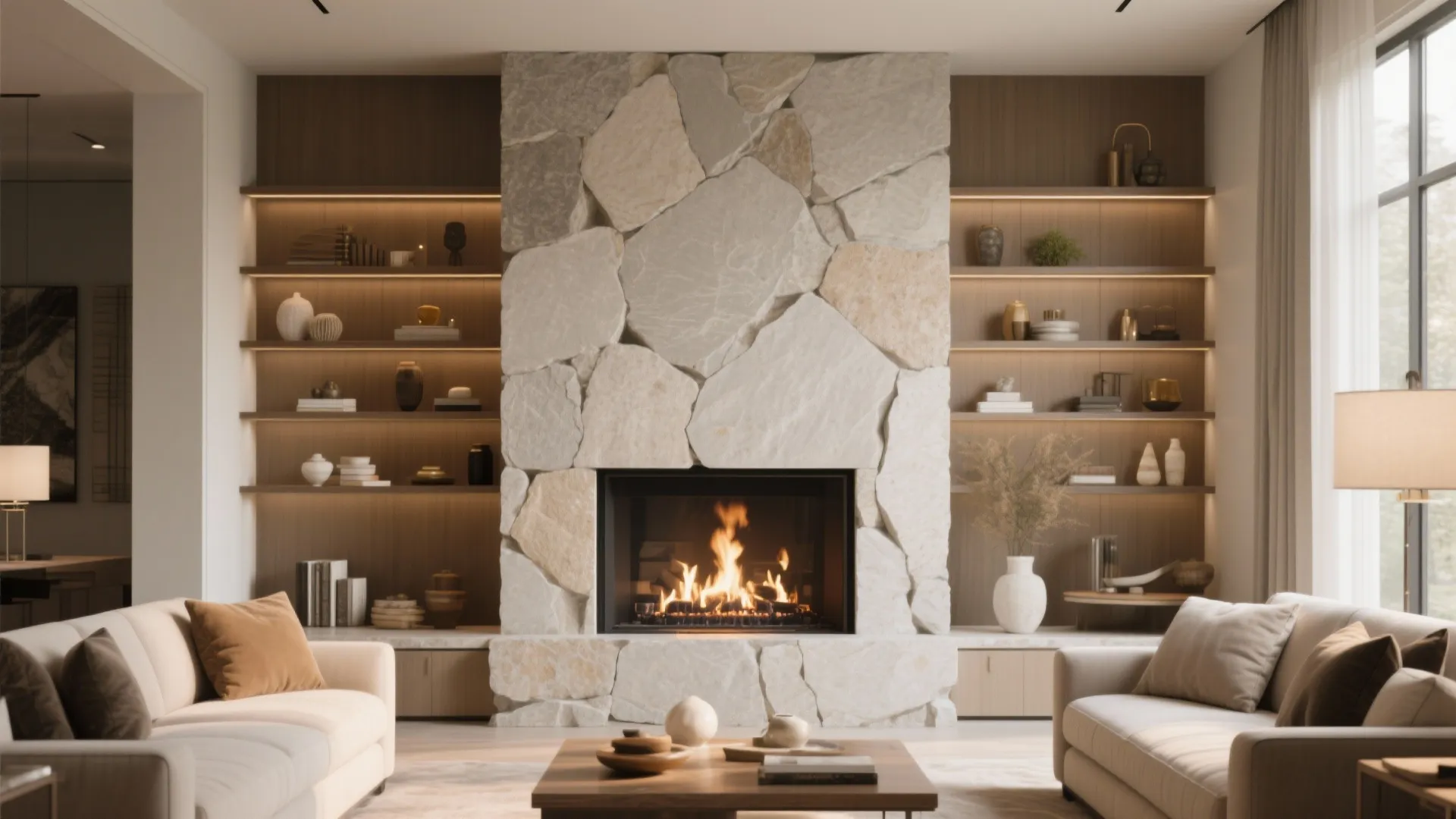 2. Statement Fireplace Wall