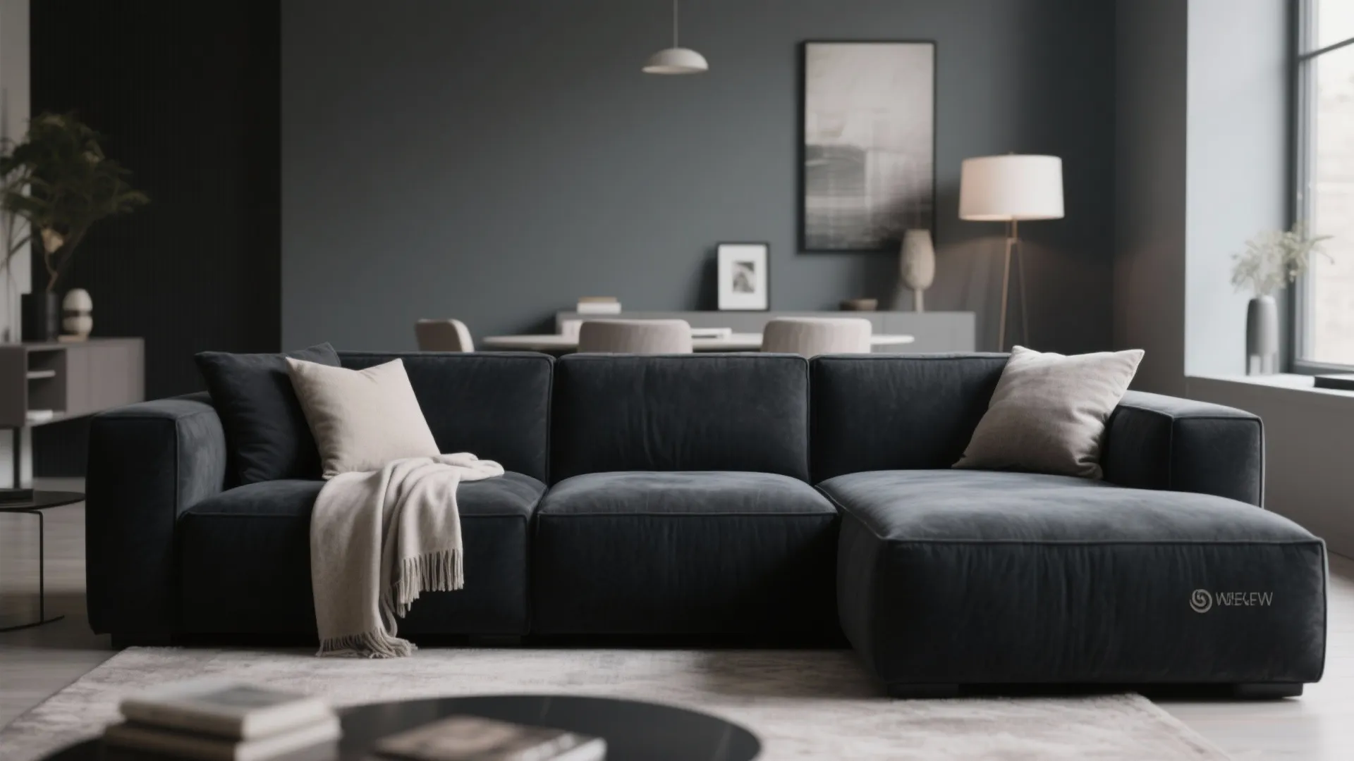 3. Statement Grey Sofa