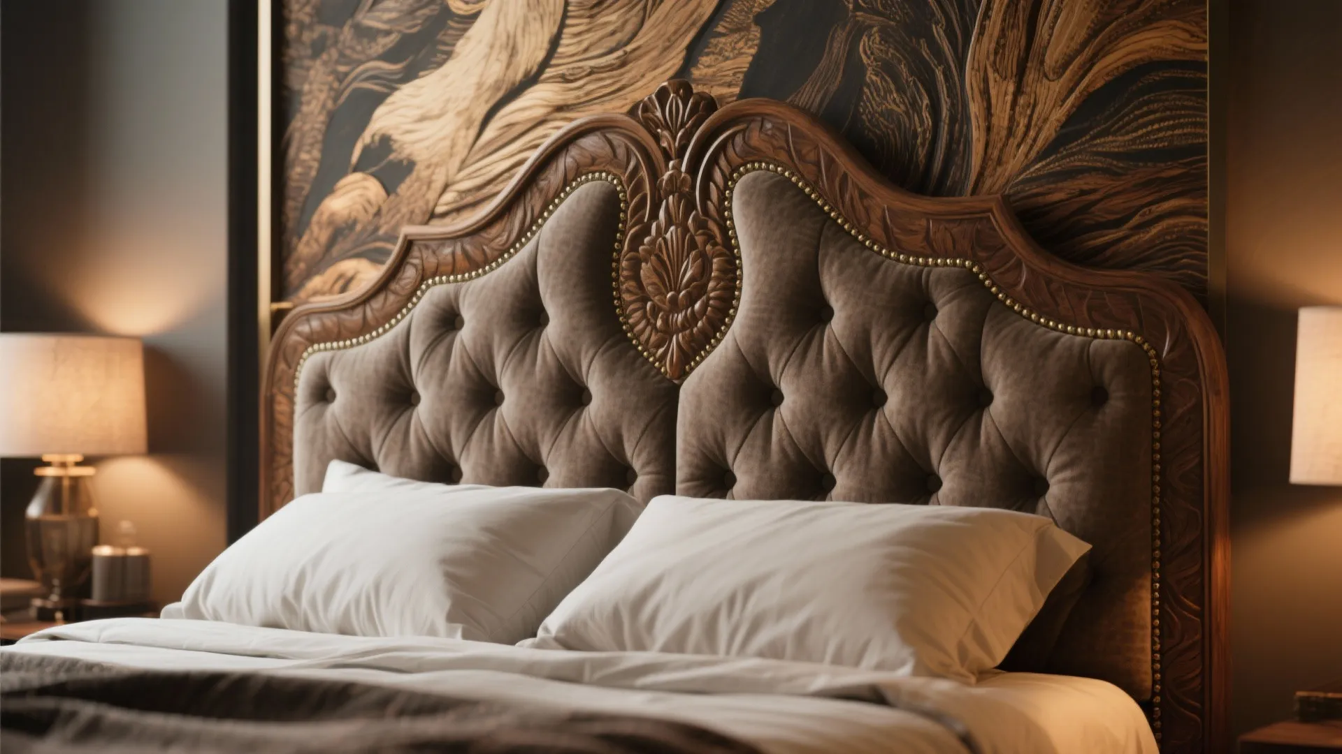 3. A Statement Headboard as Art