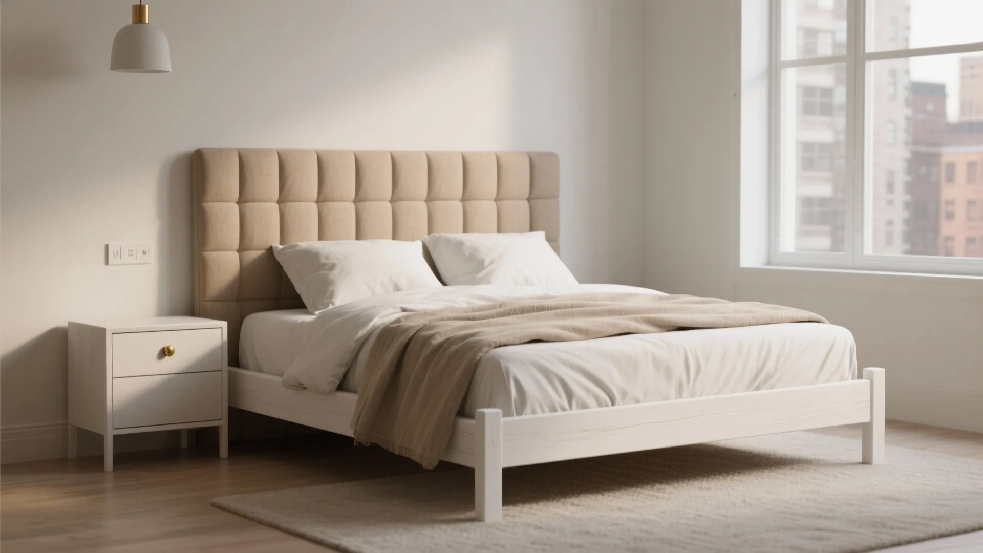 3. Anchor the space with a statement headboard