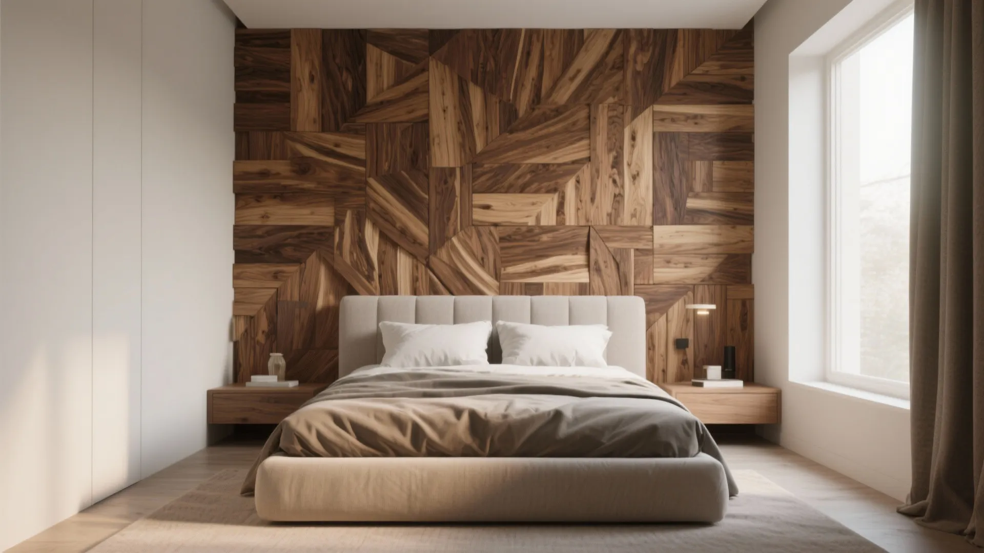 1. Statement Headboard Wall