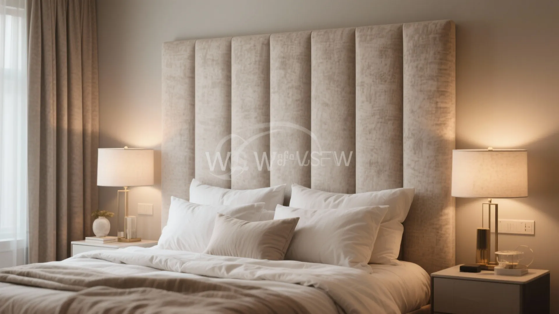 2. Large-Scale Statement Headboard Wall