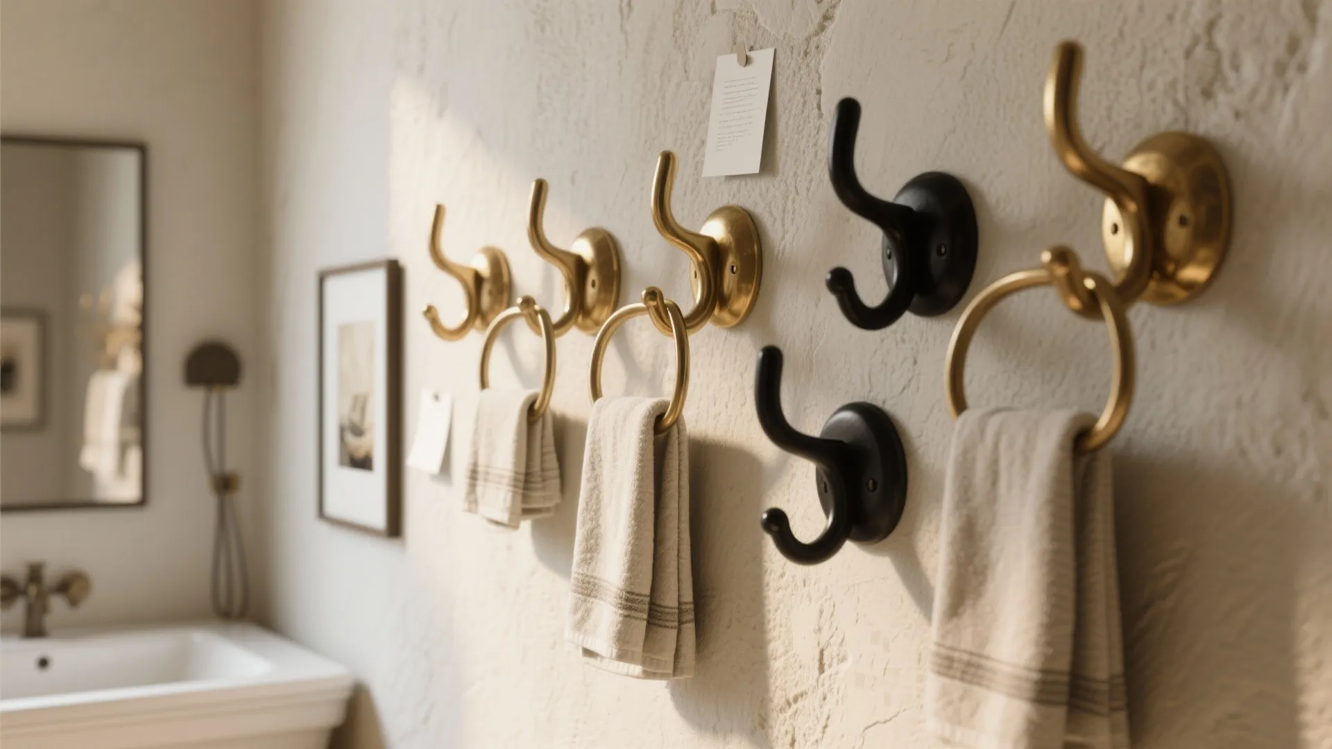 1. Statement Hooks as Wall Art