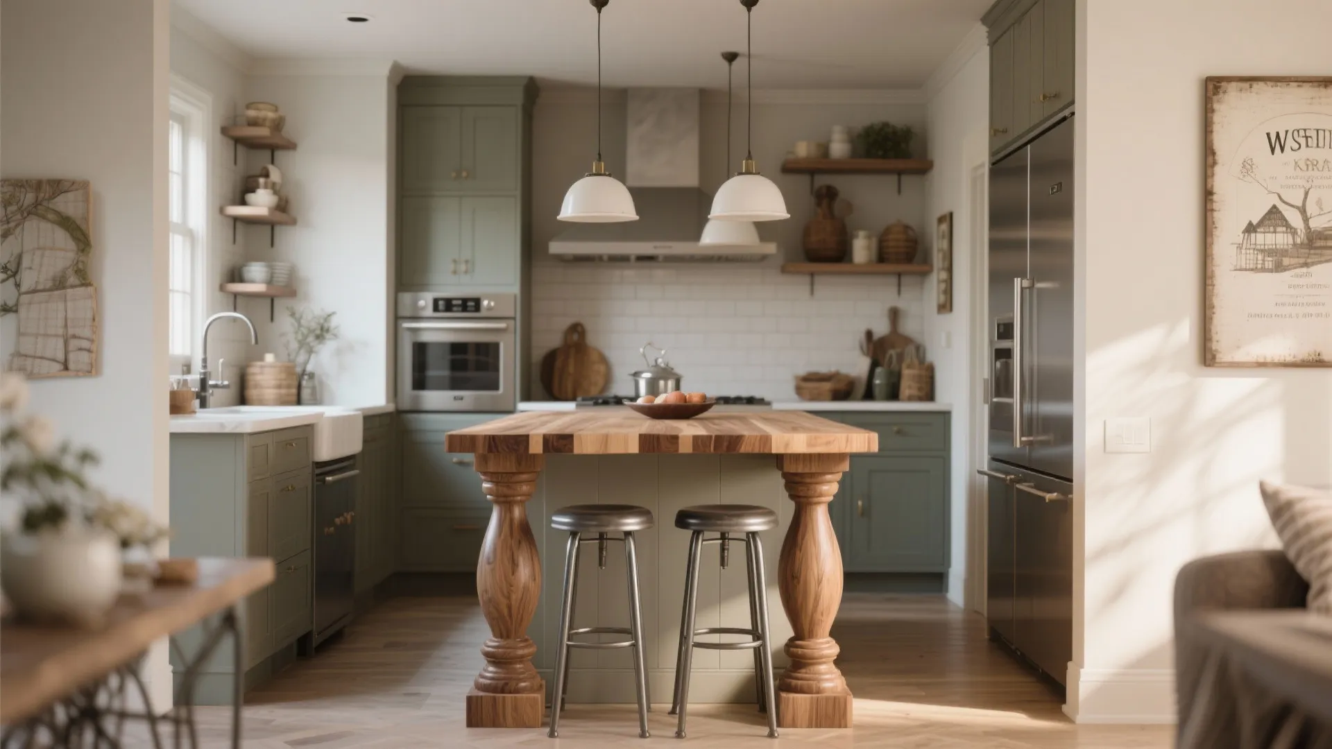 3. A statement island that doubles as a workhorse