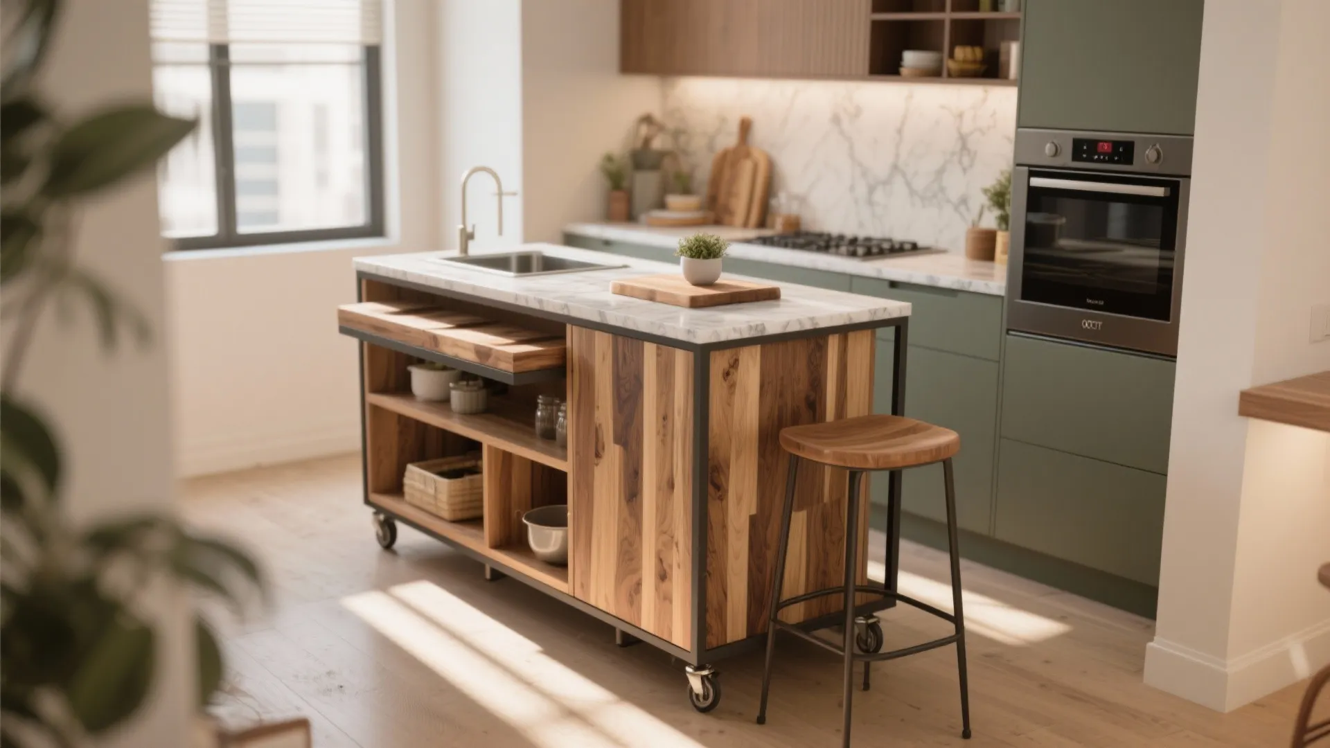 5. Statement island even in small plans