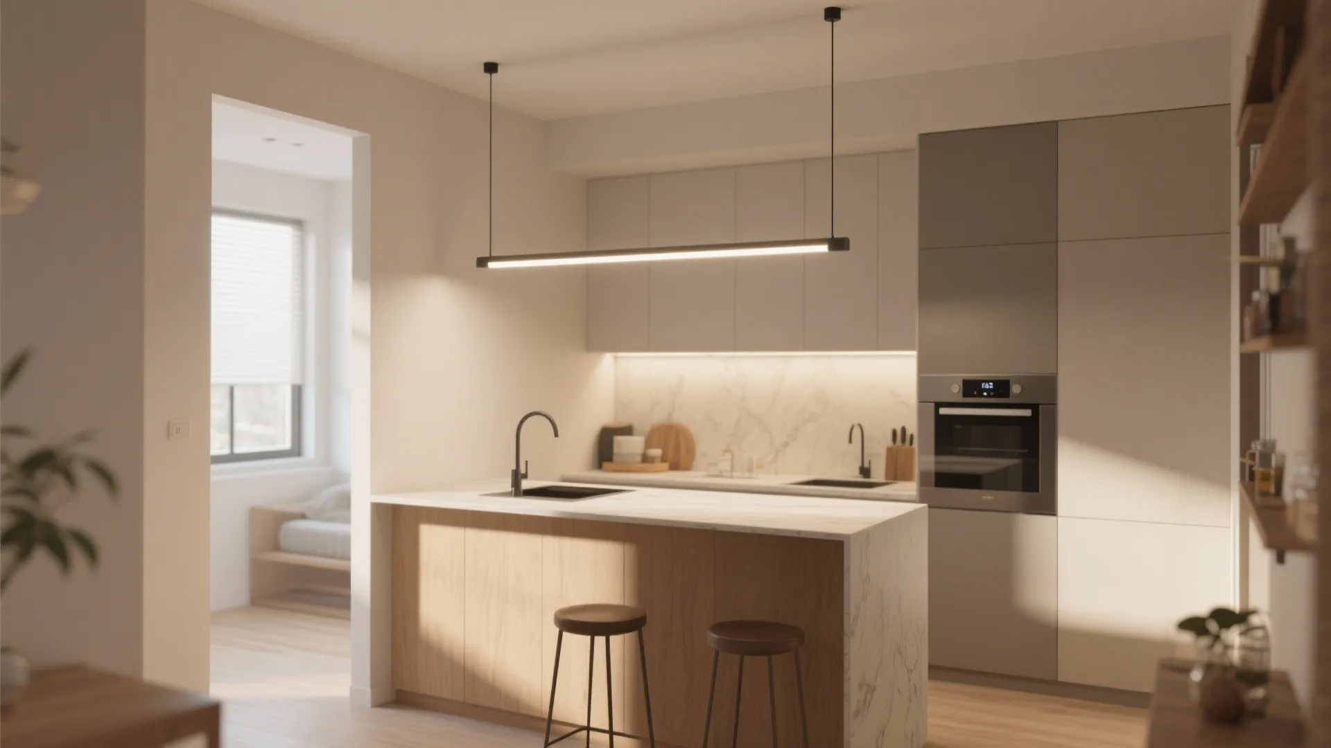 Statement Lighting as a Divider