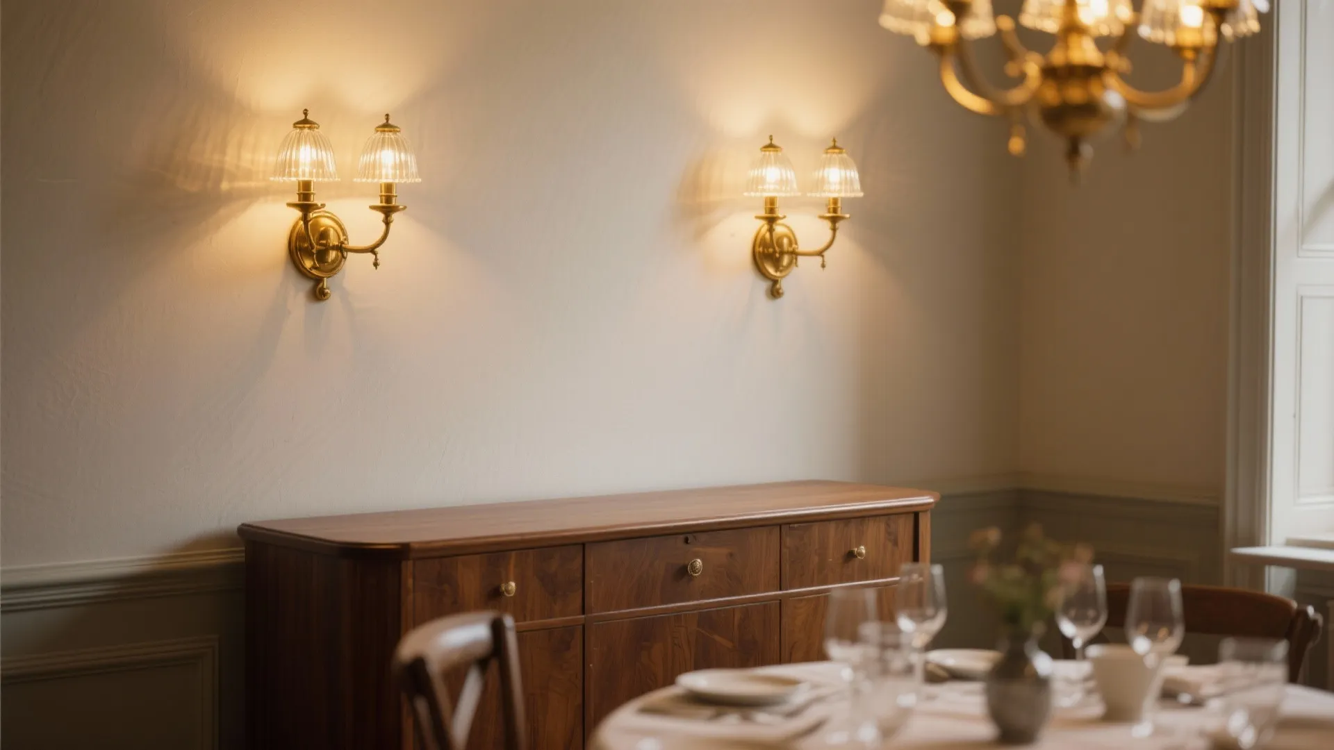 2. Statement Lighting Above