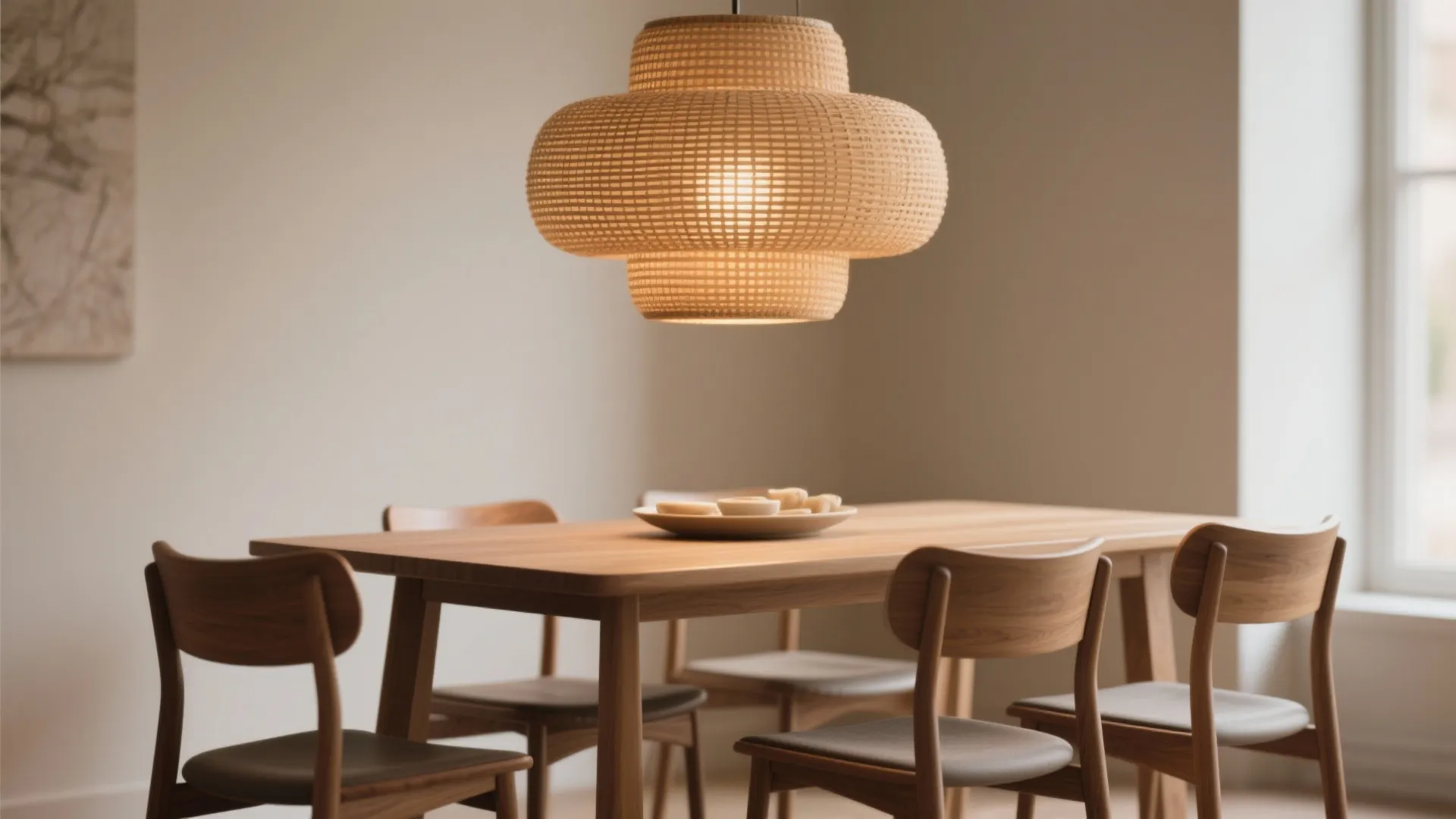 2. Statement Lighting Over Dining Table