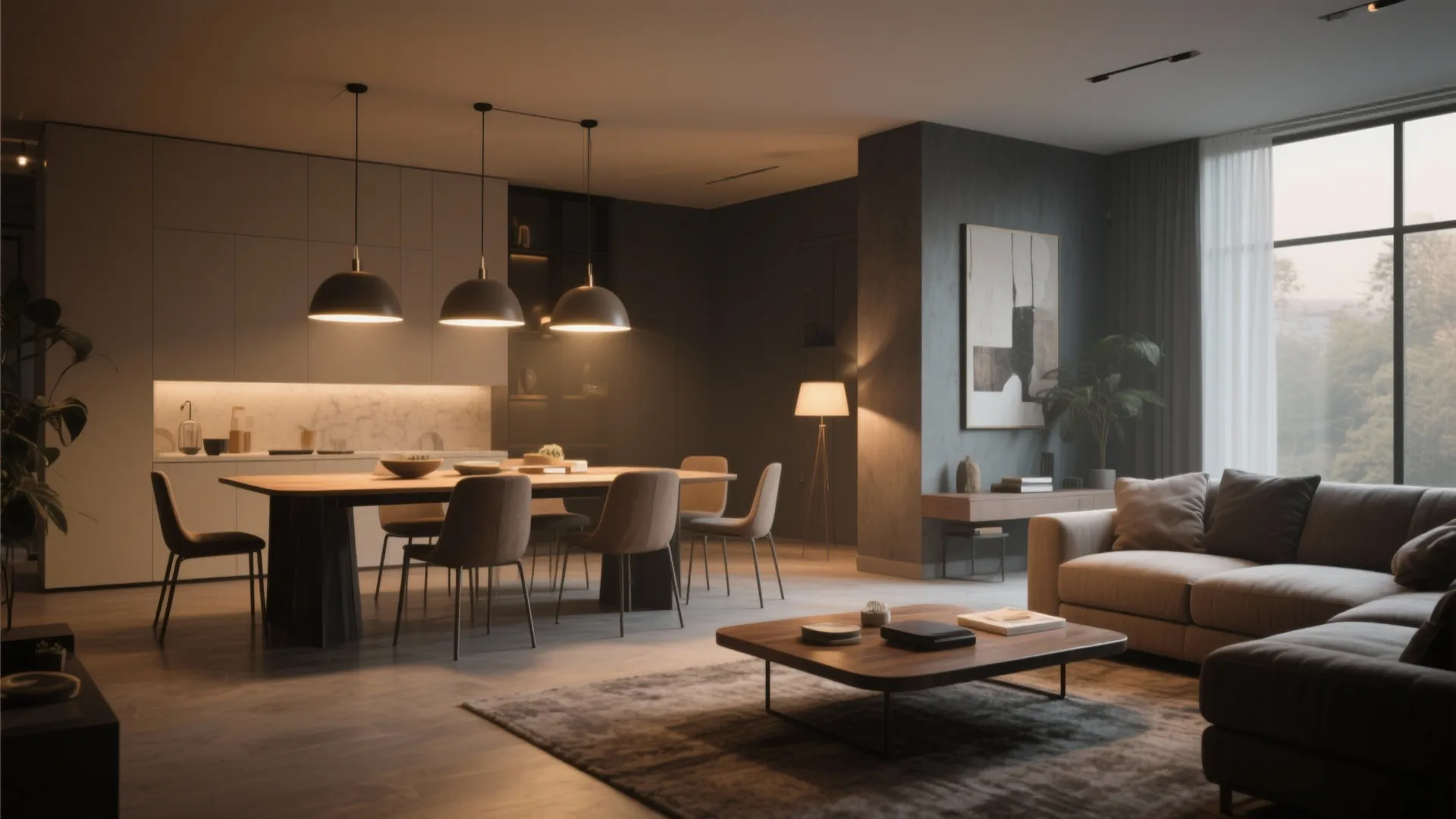 5. Statement Lighting Over Each Zone