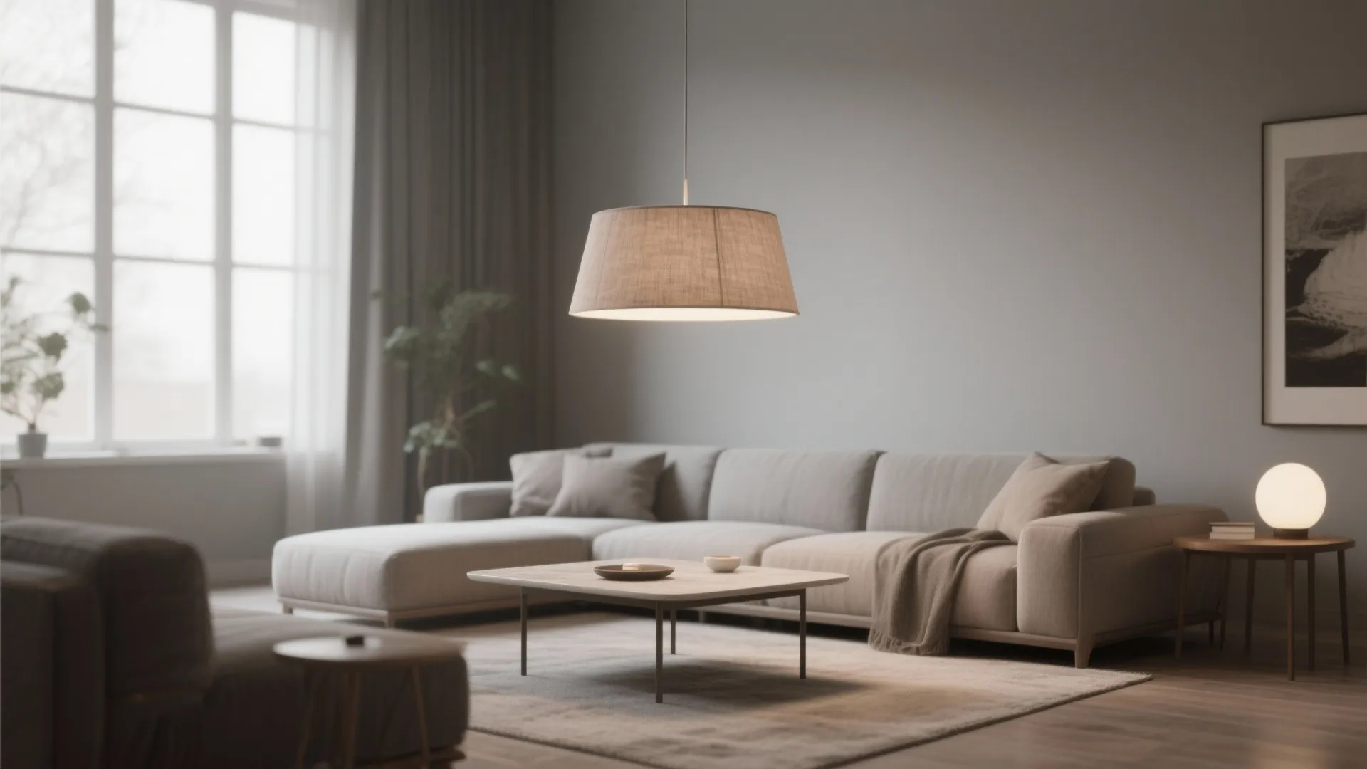 10. Statement Lighting in Soft Tones