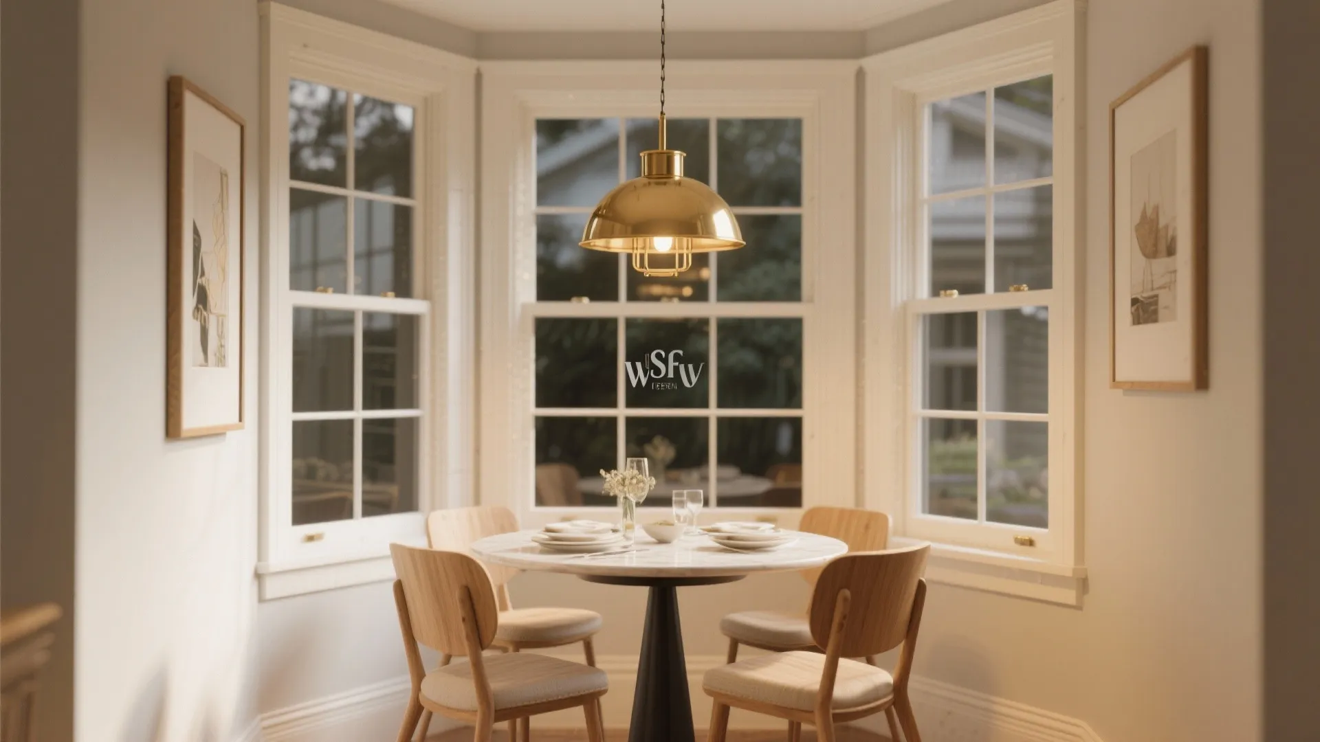 4. Statement Lighting Overhang