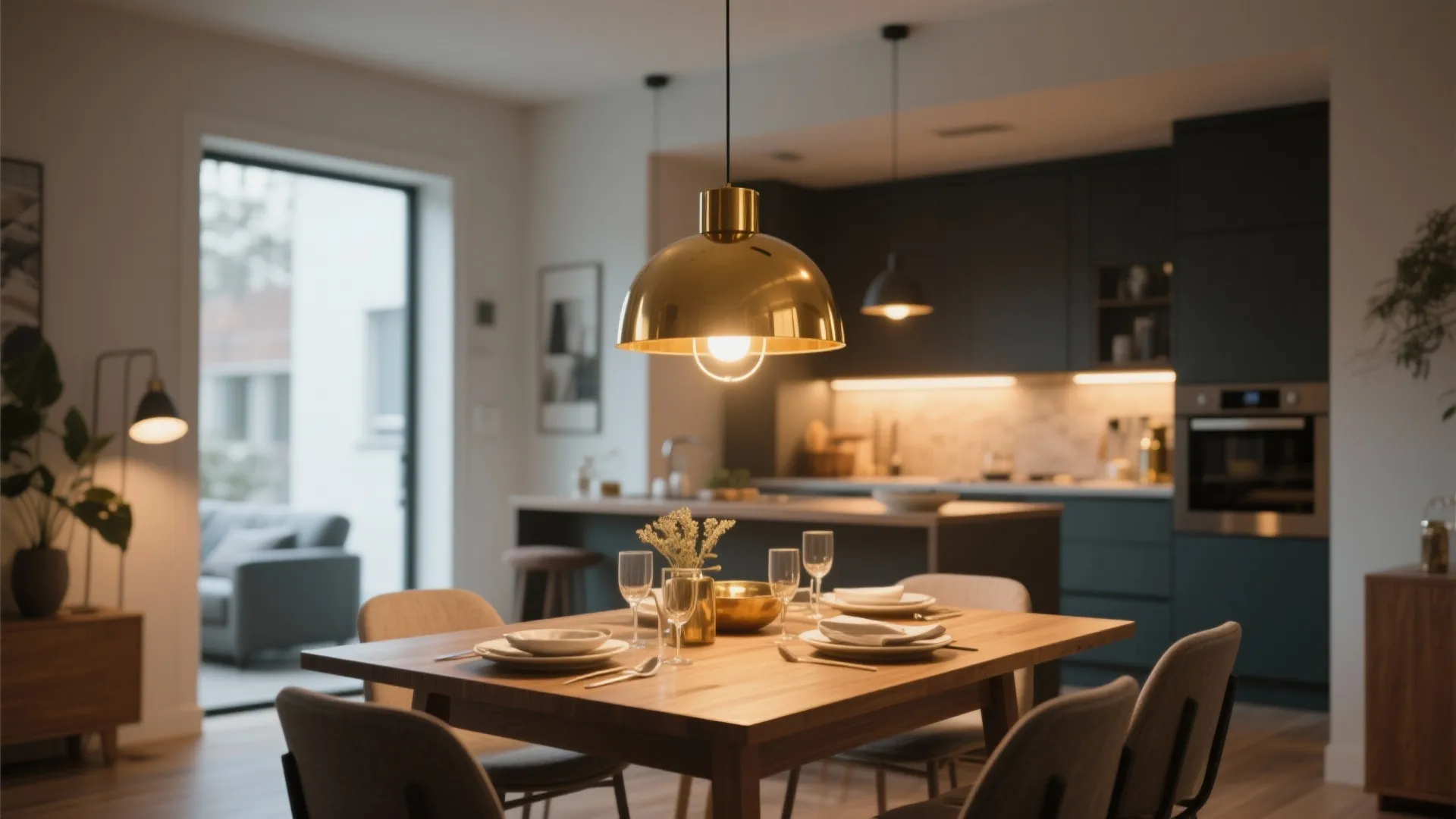 5. Statement Lighting Over the Table