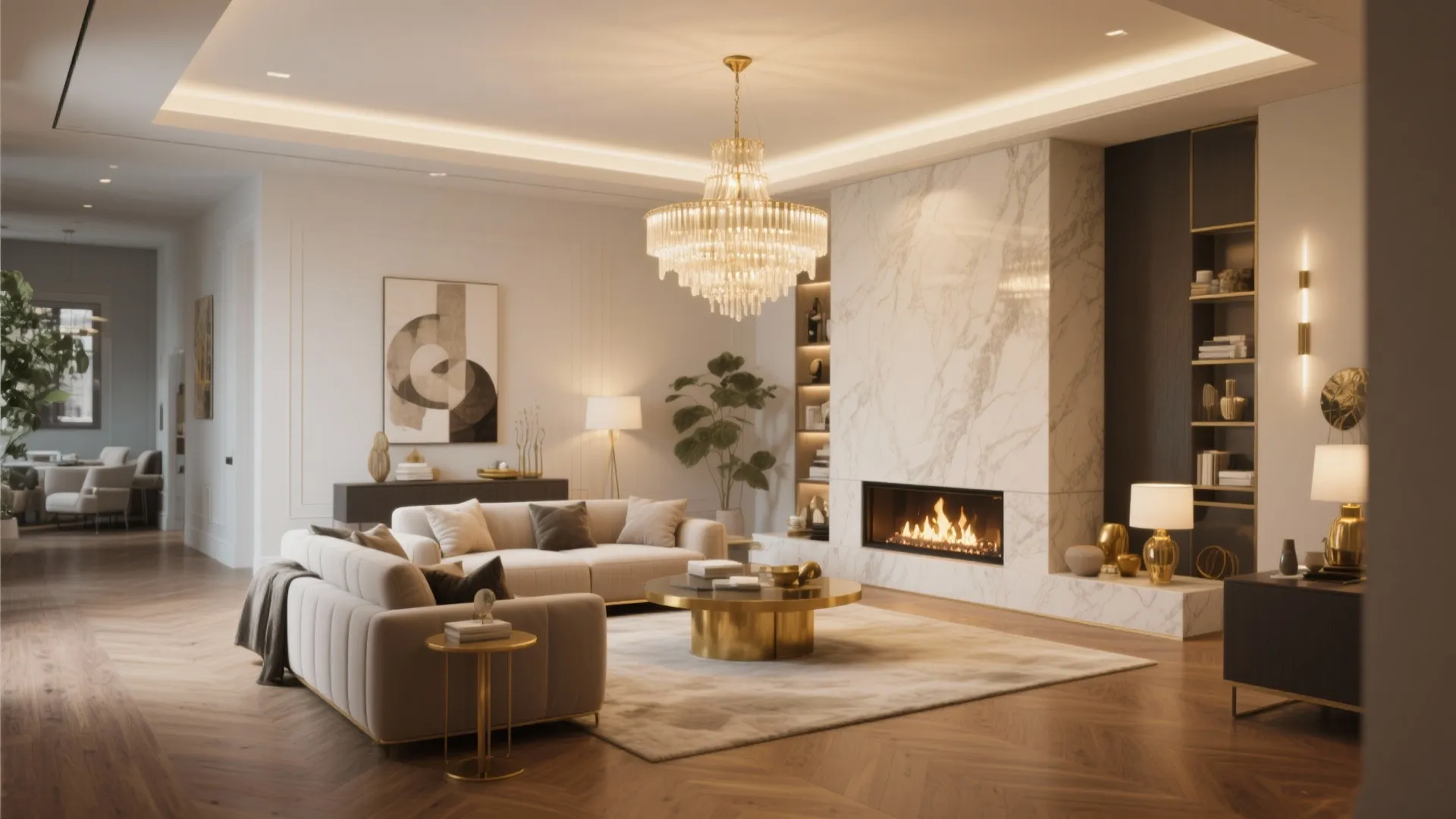 7. Statement lighting overhead