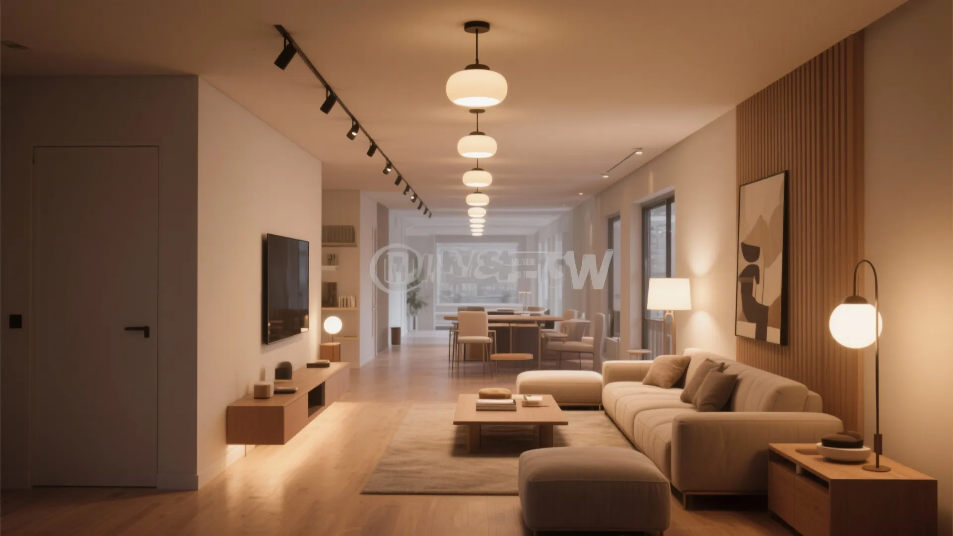 Statement Lighting Along the Length