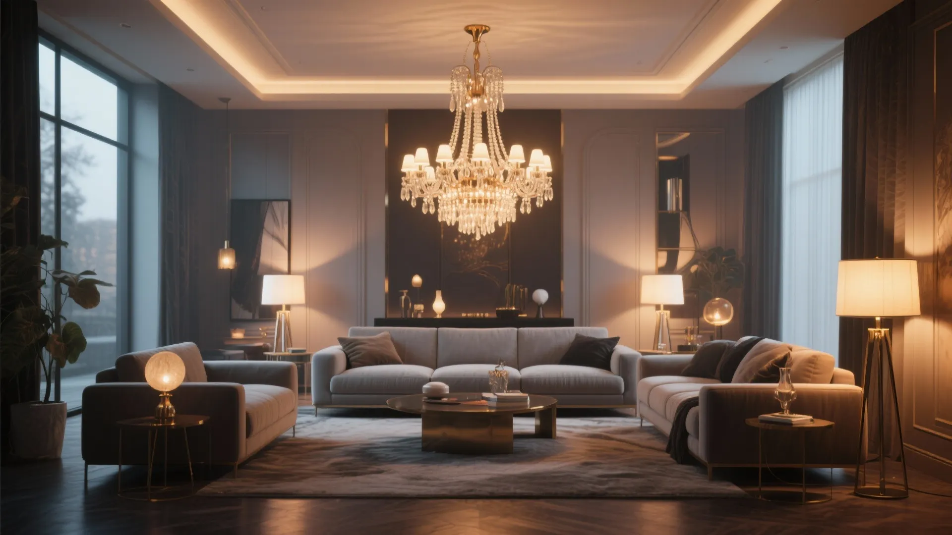 3. Statement Lighting Arrangement