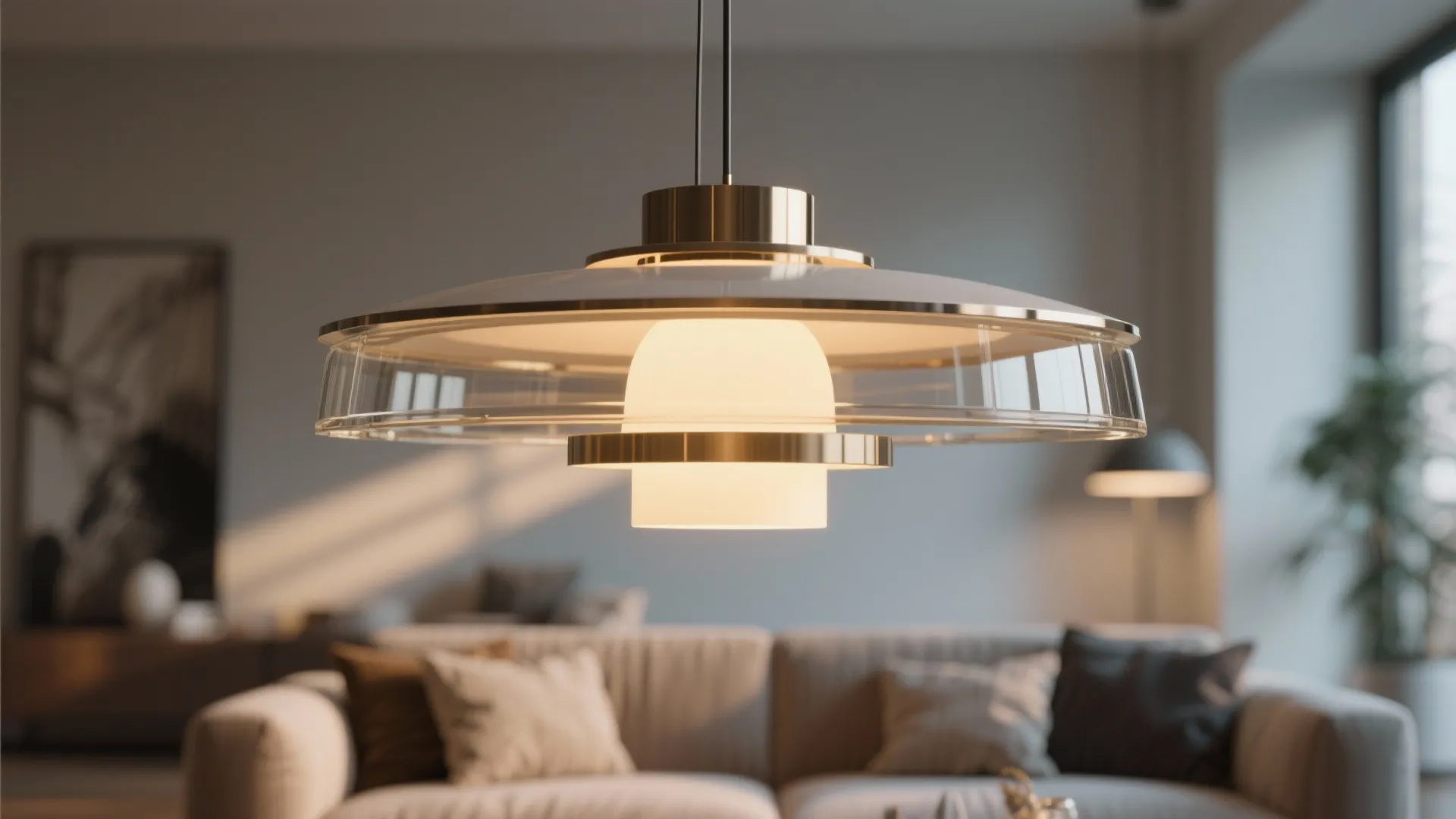 5. Statement Lighting as a Divider