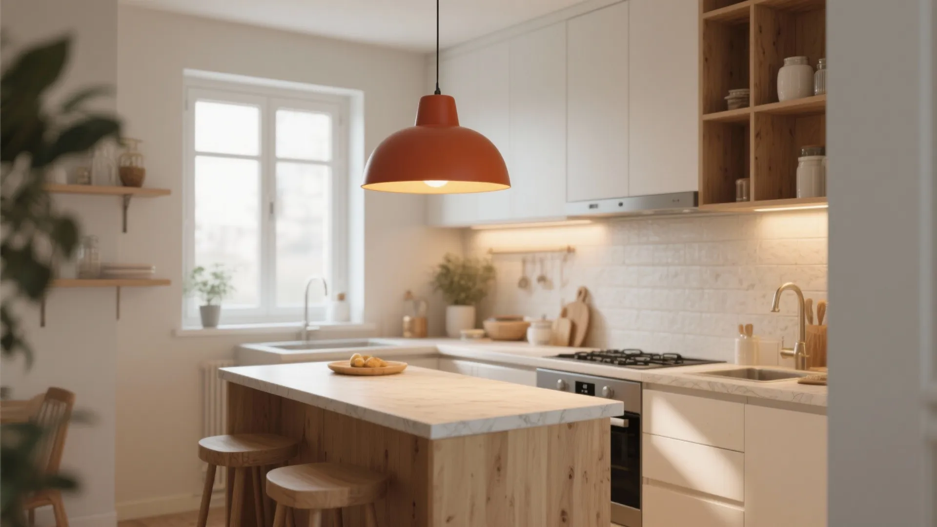 Statement lighting in small rooms