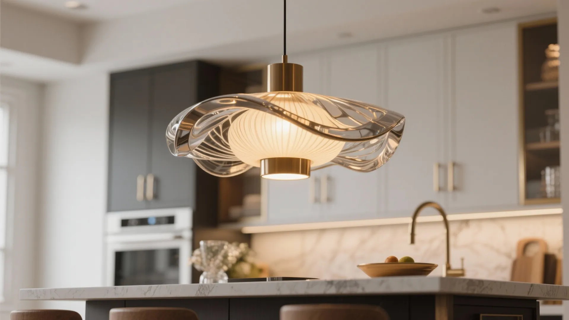 3. Statement Lighting that Doubles as Art