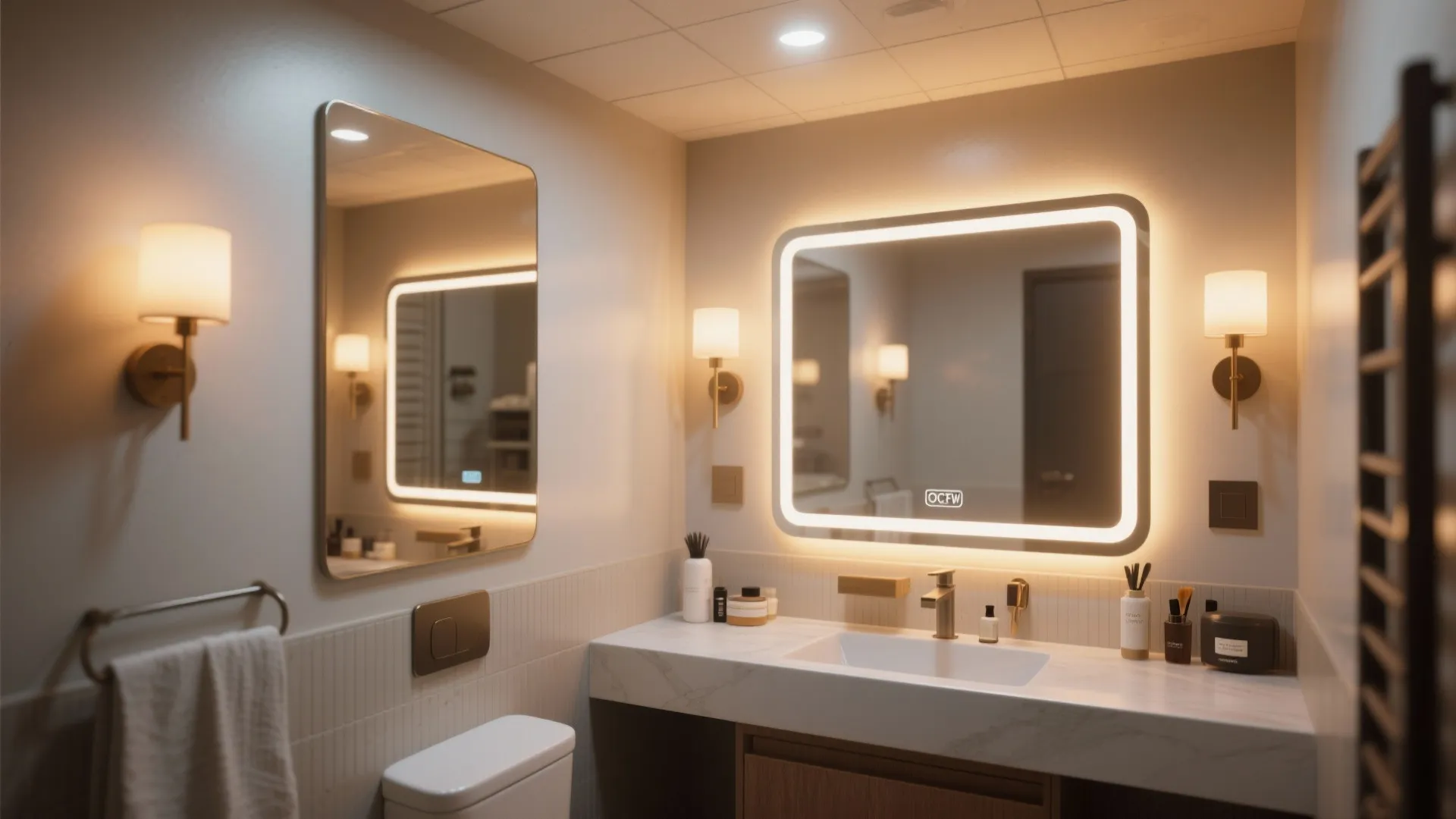 Statement Lighting and Mirrors