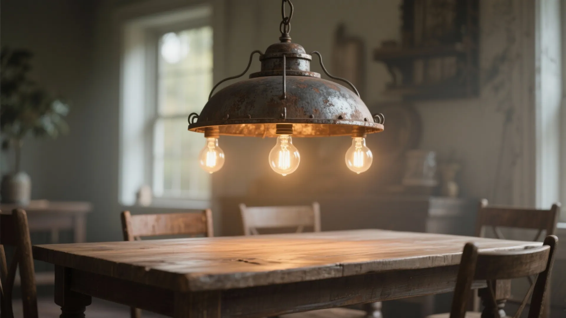 3. Statement lighting that anchors the space