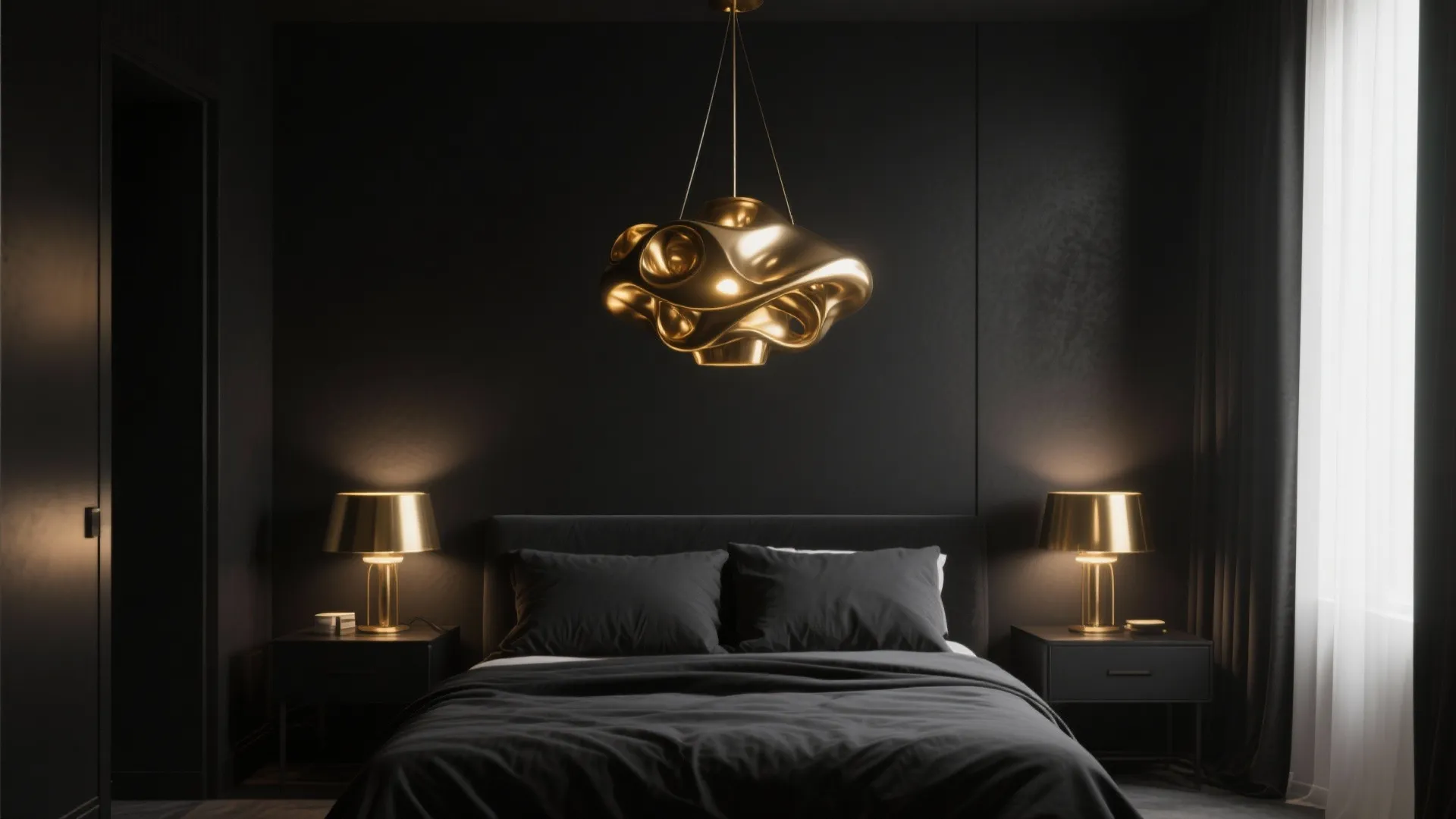 3. Statement lighting to lift the darkness