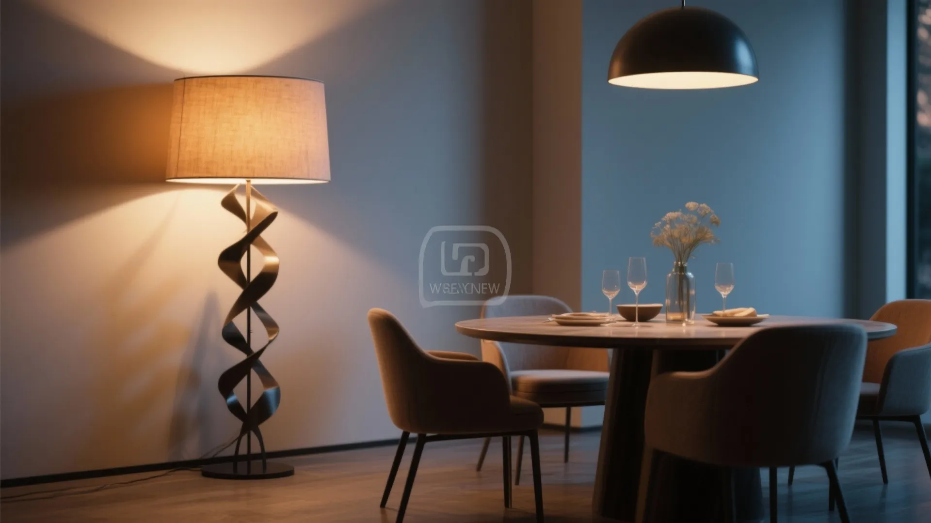 7. Statement Lighting Feature