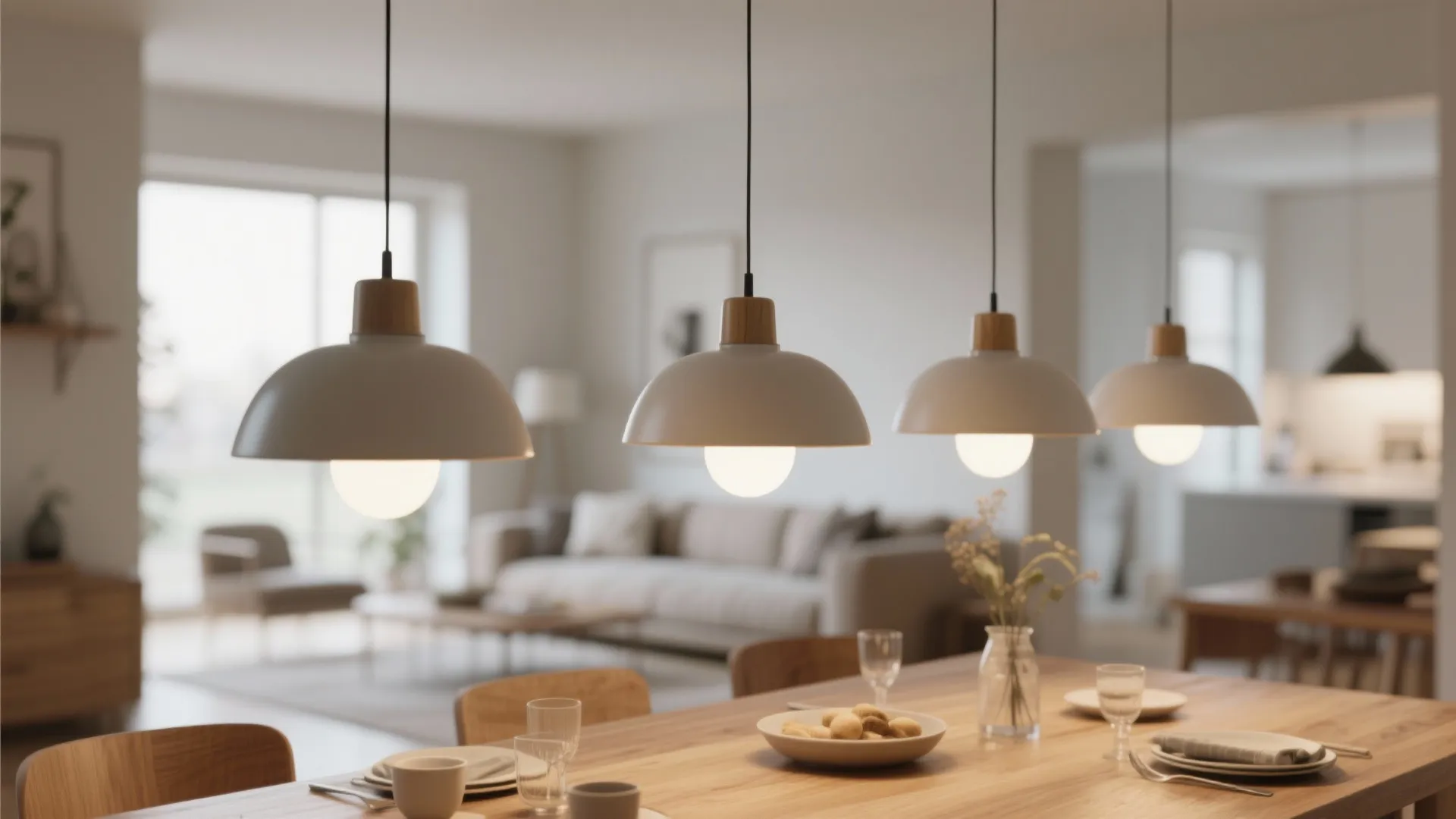 5. Statement Lighting Over Dining Table