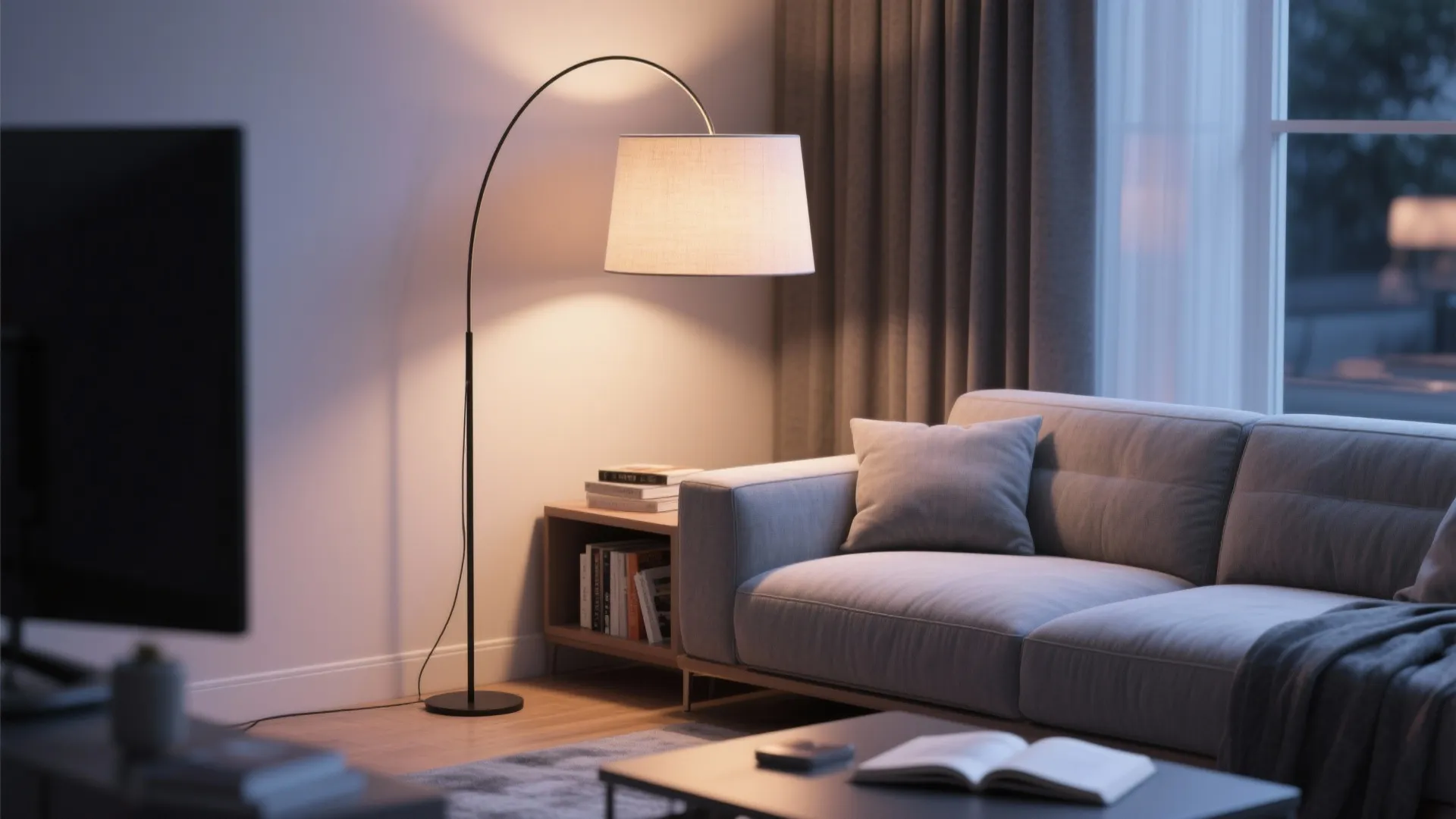 8. Statement Lighting Above the Sofa
