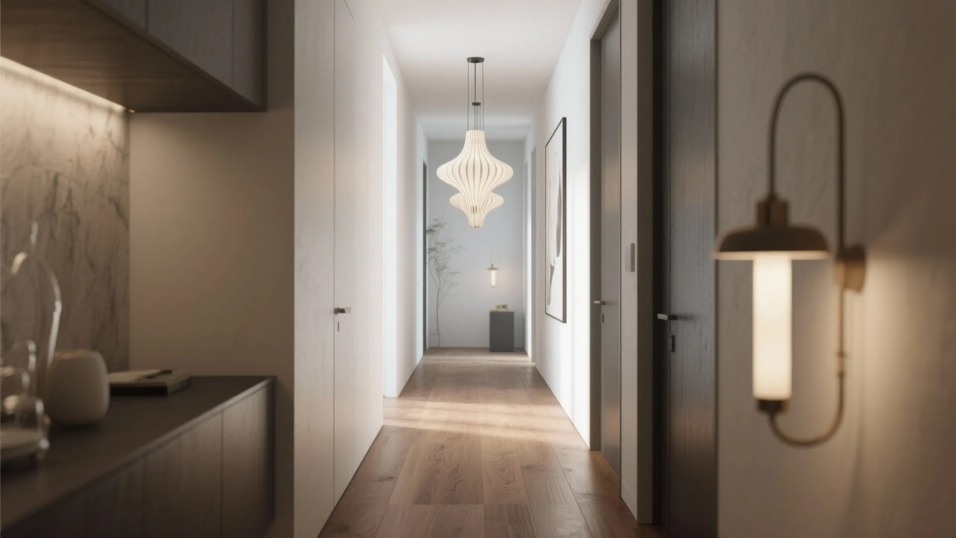 Statement Lighting in Narrow Halls