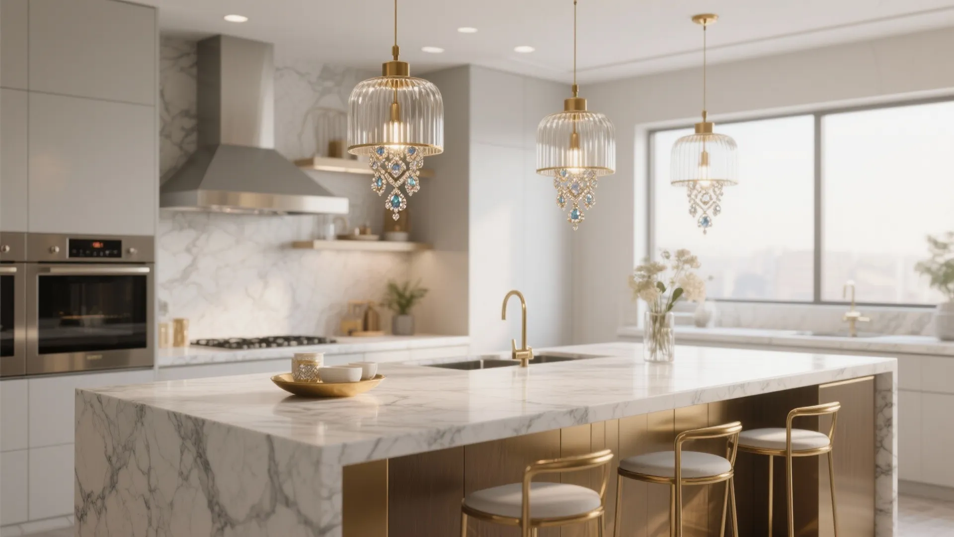 1. Statement Lighting That Feels Like Jewelry