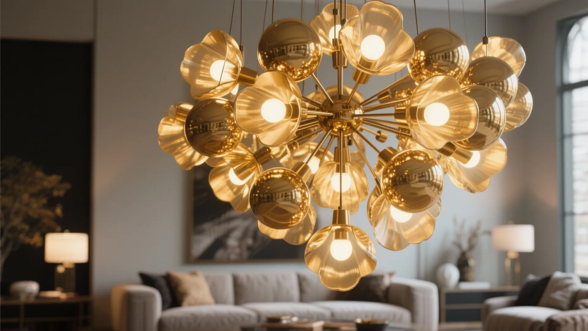 3. Statement lighting installation